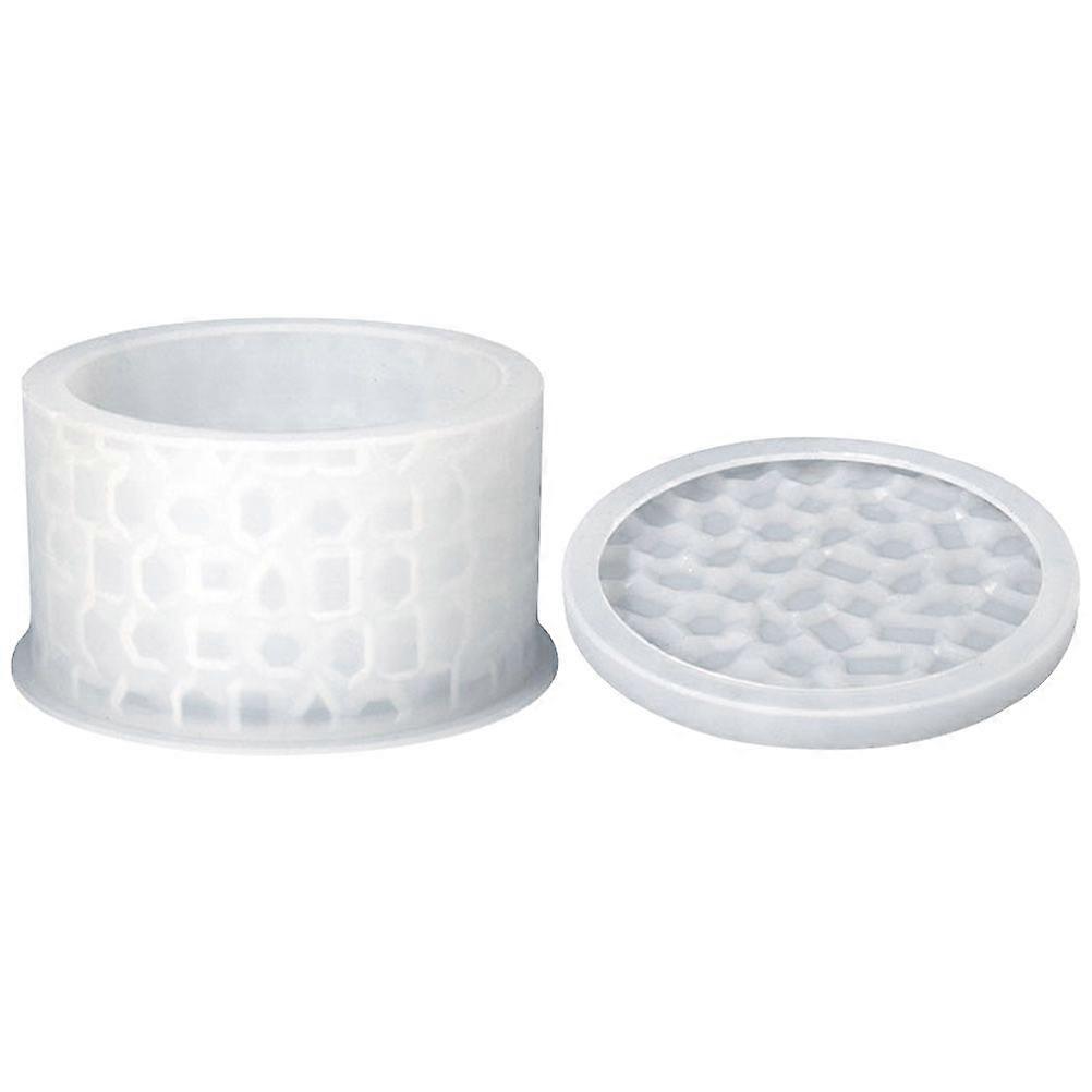 1Set DIY Silicone Round Storage Jar Mold Epoxy Silicone Casting Mold Trinket Box Epoxy Mold