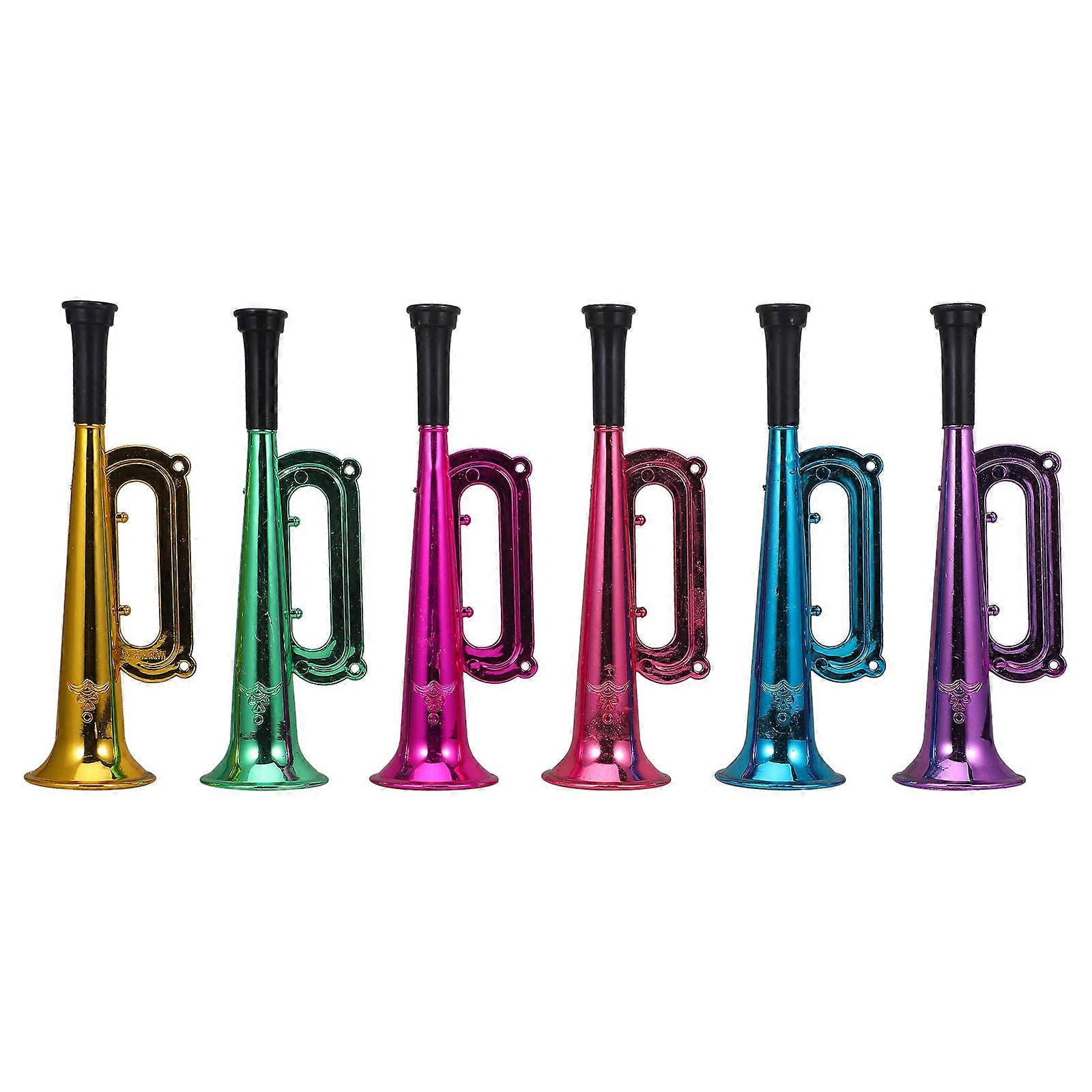 Noisemaker Toys آلة موسيقية للأطفال ألعاب رياضية وتجمعات مختلطة بلون 6.9×2.4×1.9 بوصة للتشجيع 12 قطعة