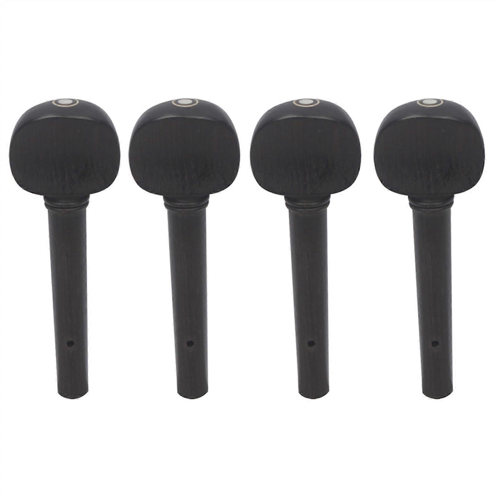 Violin Accessories 4Piece Set Violin Tuning Pegs Tuner Ebony String Instrument Parts for 1/8 1/4 1/2 3/4 4/4 Violin Parts (1/2)