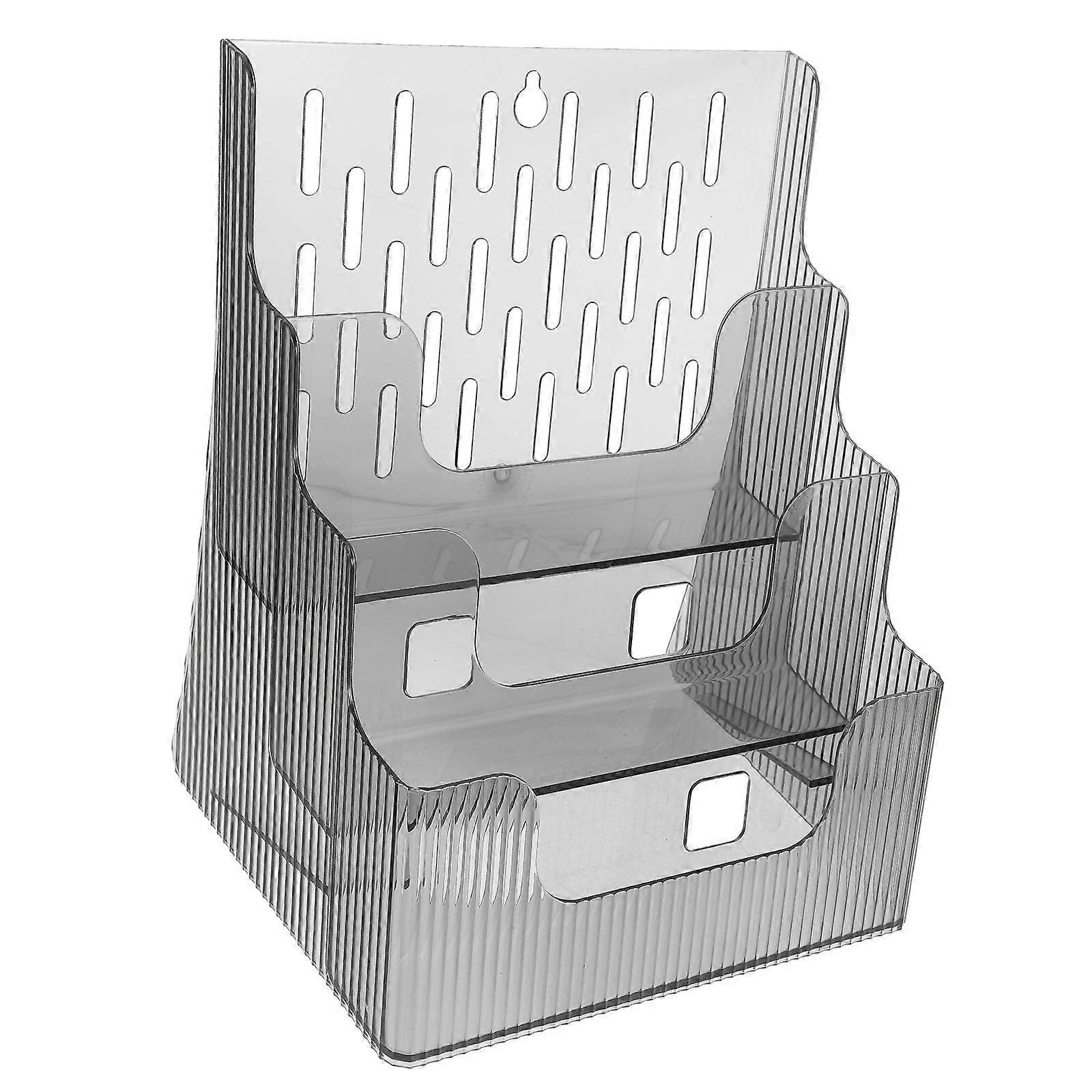 Brochure Display Stand Pamphlet Holder School Use Multi-tier Structure 1Set