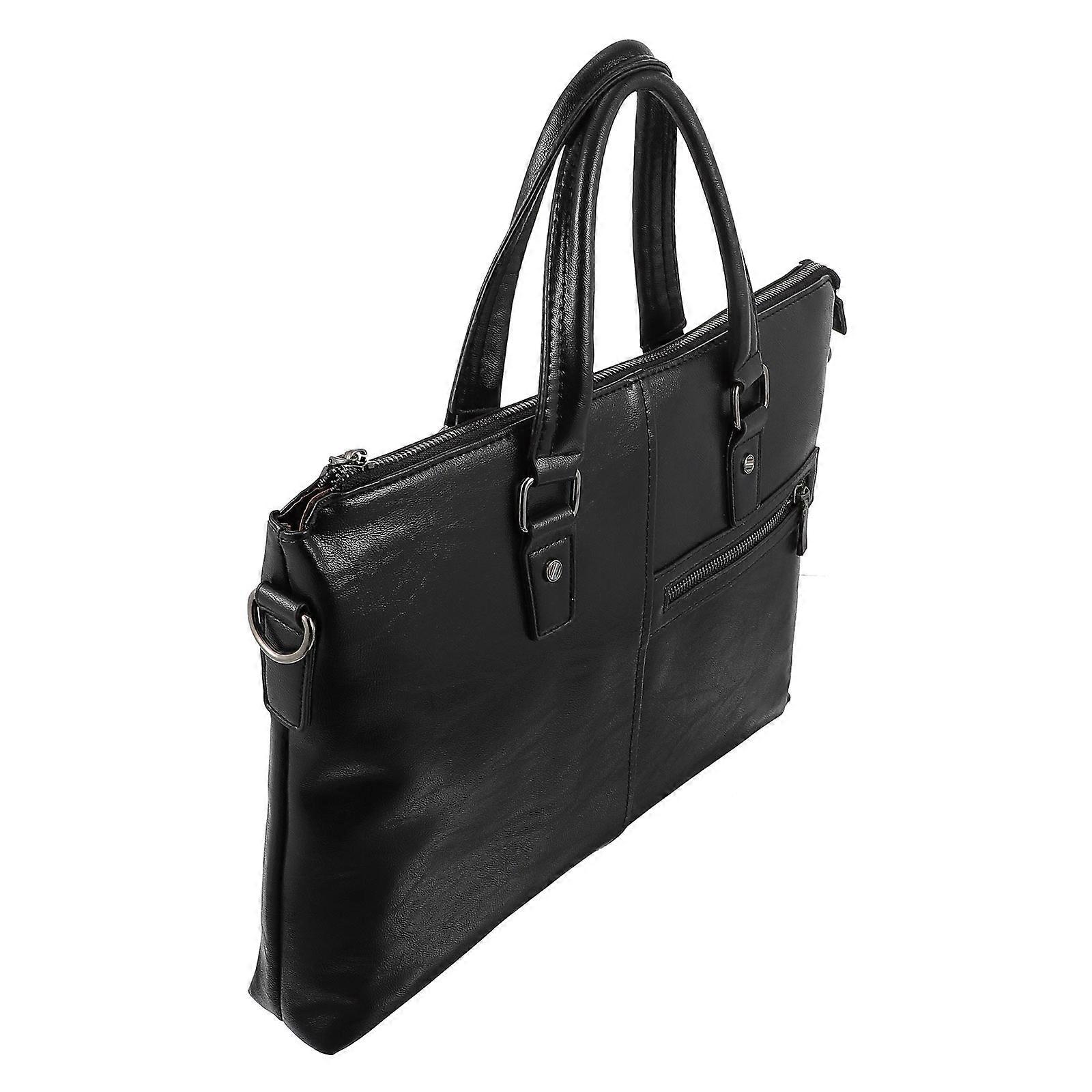 Here's a refined and professional product description based on your input:
**Large Capacity PU Laptop Bag – Portable Business Briefcase with