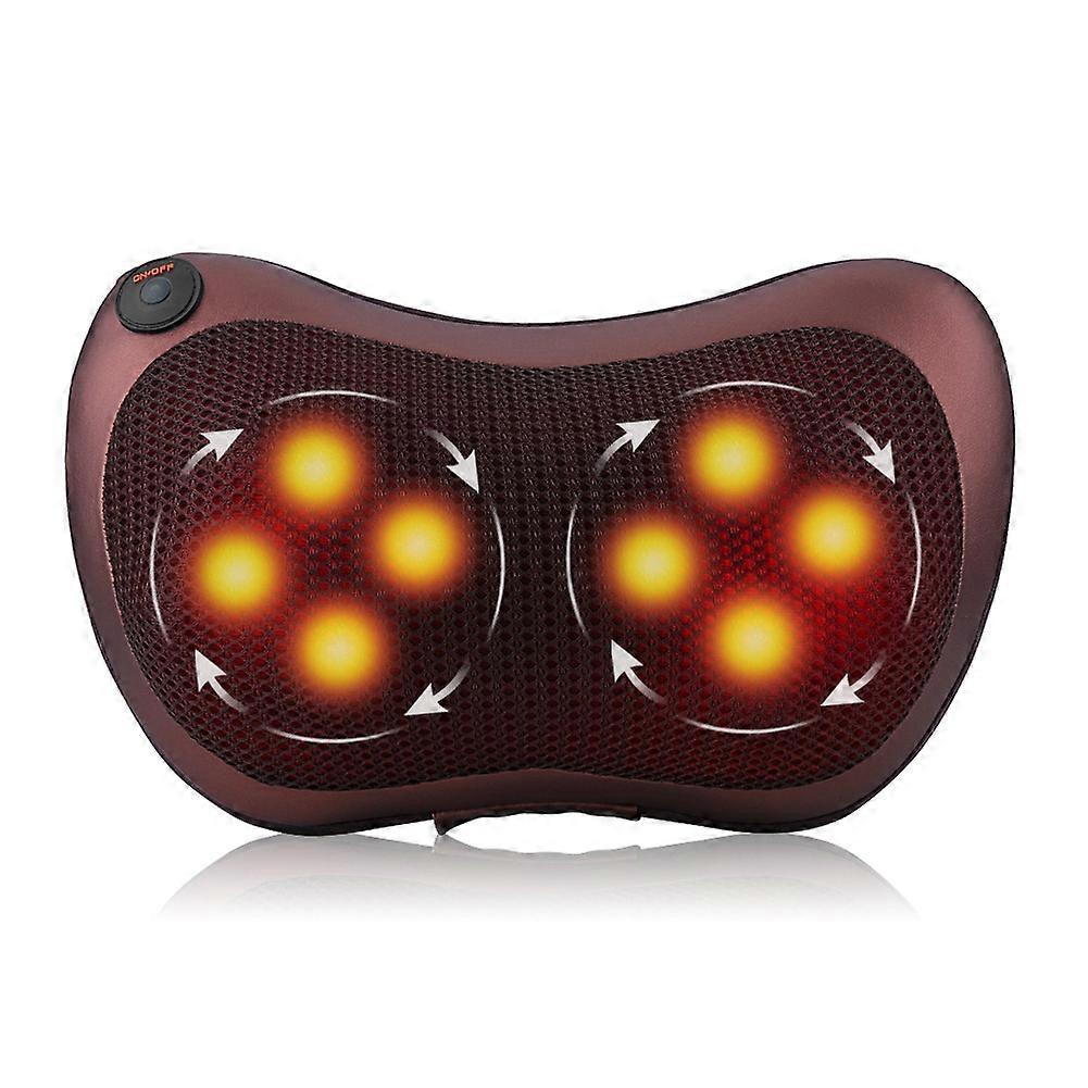 8 גלילי לישה חימום צוואר כתף גב עיסוי כרית כרית חום תקן אירופאי