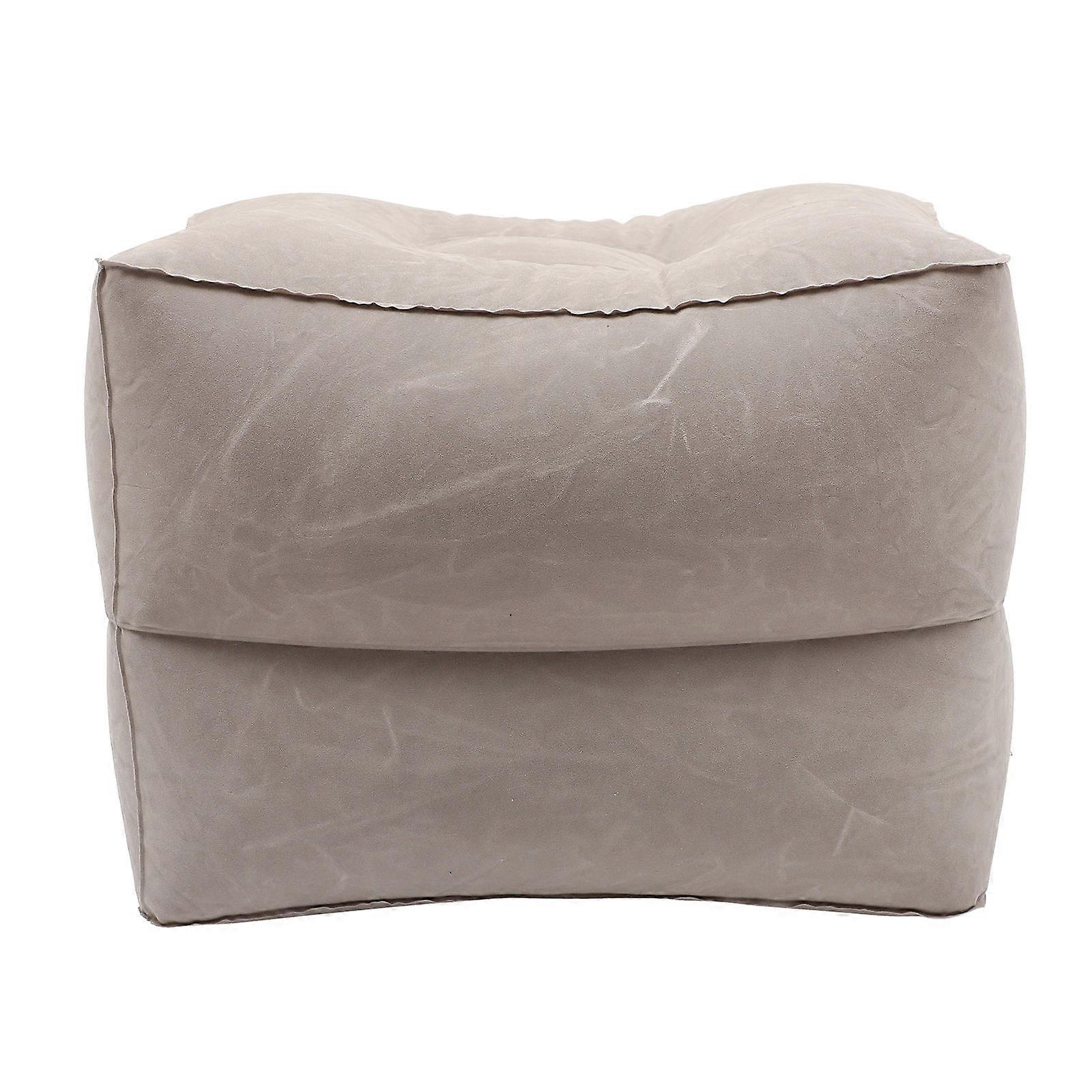 Adjustable Inflatable Leg Pillow Foot Rest for Travel, Portable PVC Flocking Cushion for Plane and Train Trips, Includes Storage Bag