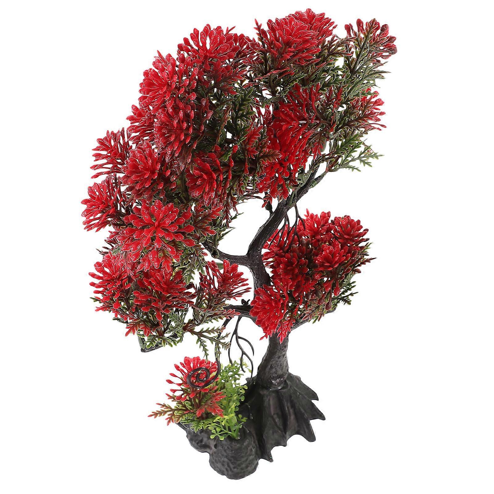 Tree Model For Fish Tank Aquarium Accessory Fish Tank Structure Decor Realistic Modeling 32x18cm 1Pack