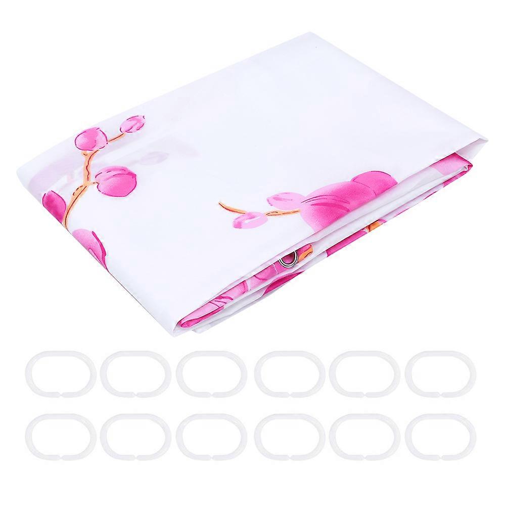 Household Wintersweet Pattern Polyester Waterproof Shower Curtain Bath Curtain Decoration