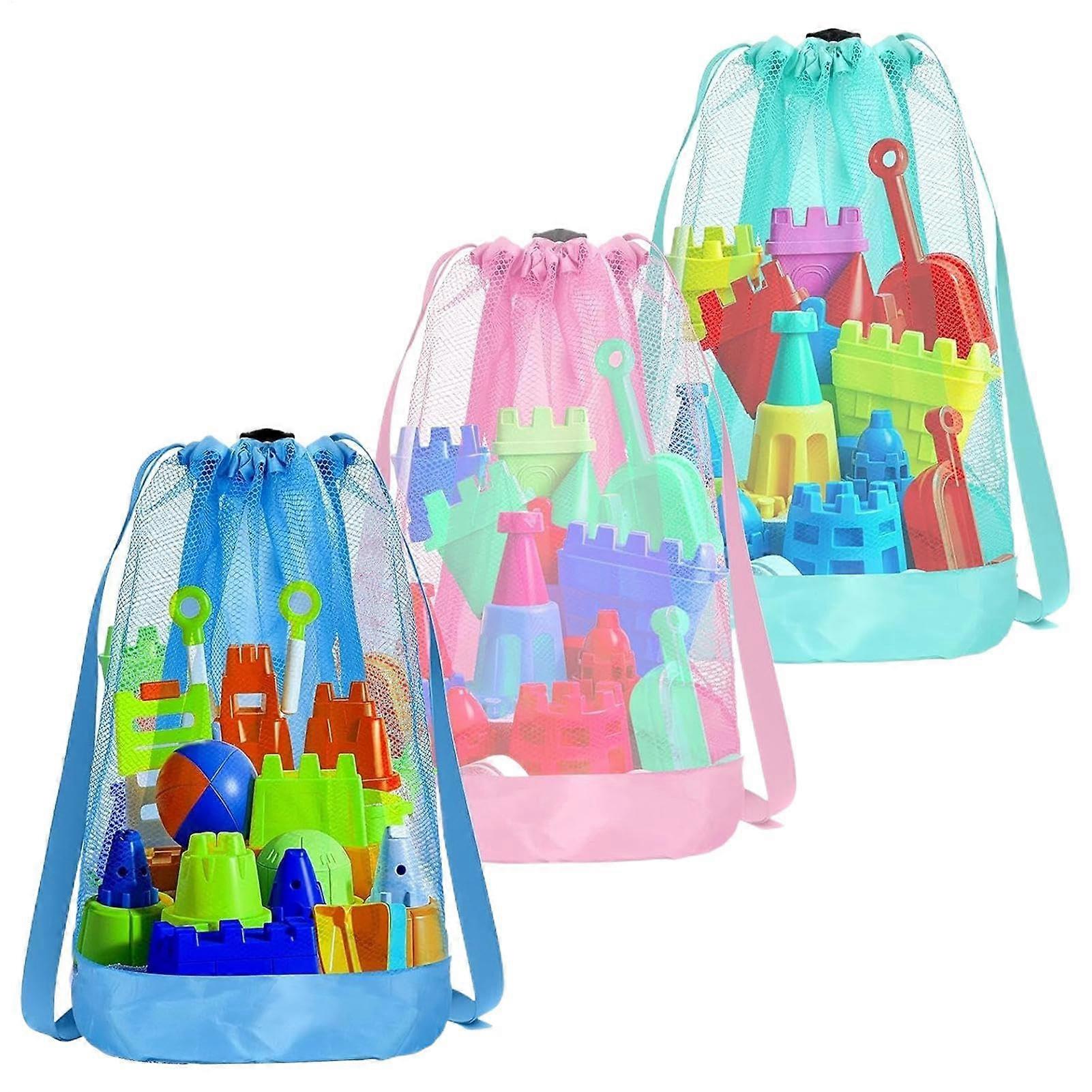 Large Shell Toy Net Bag | Adjustable Multi-Functional Swimming Backpack for Vacation, Pool, and Beach Use