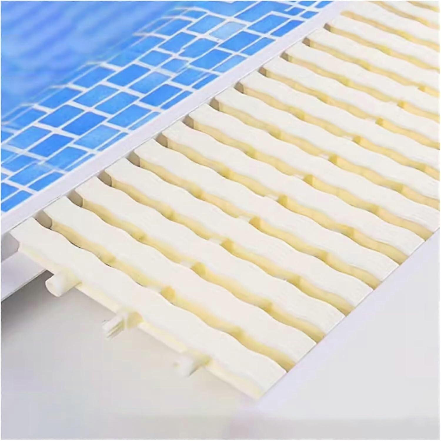 Drain channel filter, swimming pool overflow grate, threehole drain channel cover, drain grate (width 25 cm  1 piece) beige
