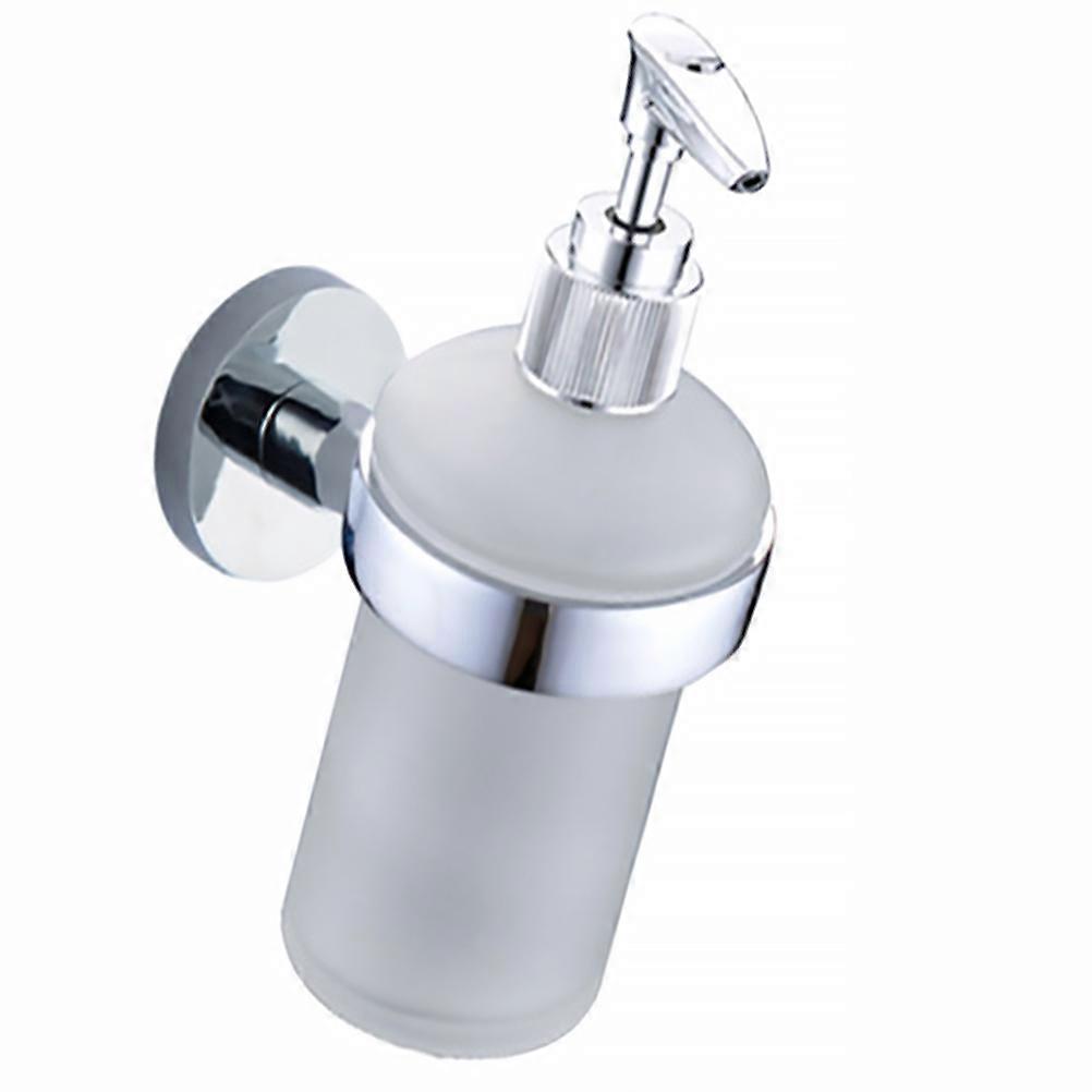 Silver Liquid Soap Bottle Wall Mounted for Storage 1Pcs