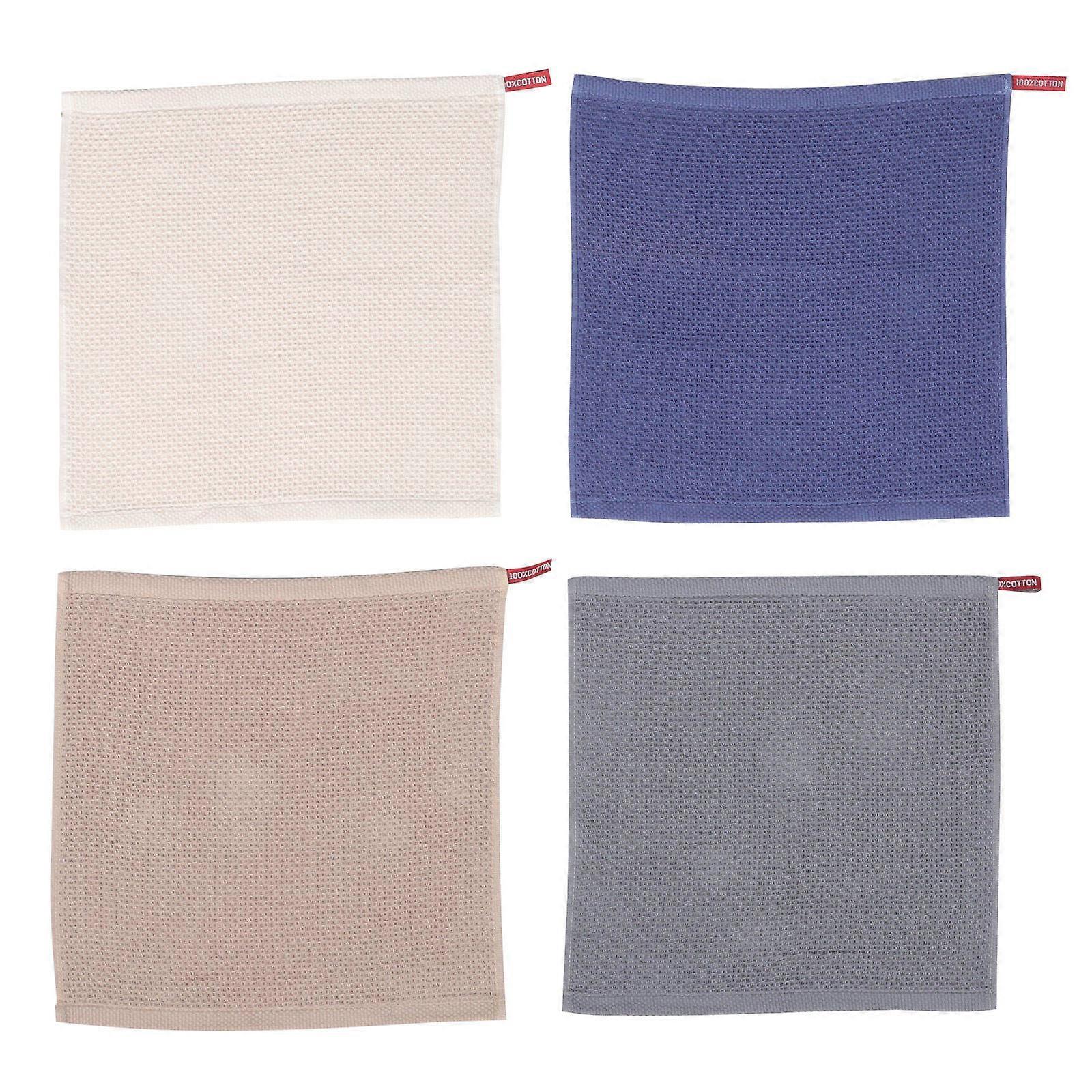 Washing Towels Reusable Cleaning Cloths Multipurpose Design Grey 34.5x34cm 4Set