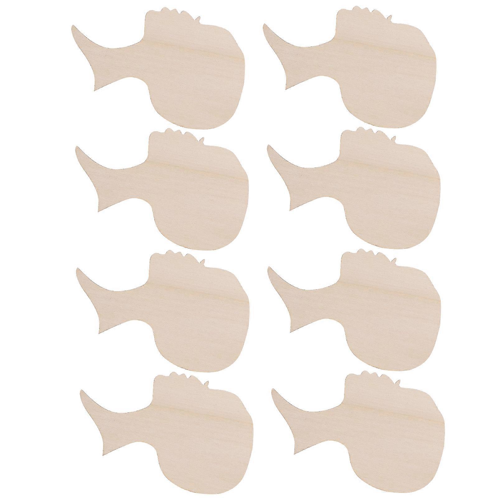8pcs Unfinished Wooden Head Cutouts Natural Wood Slices for DIY Painting Crafts Blank Wood Chips for Home Decor Creative Projects Personalization