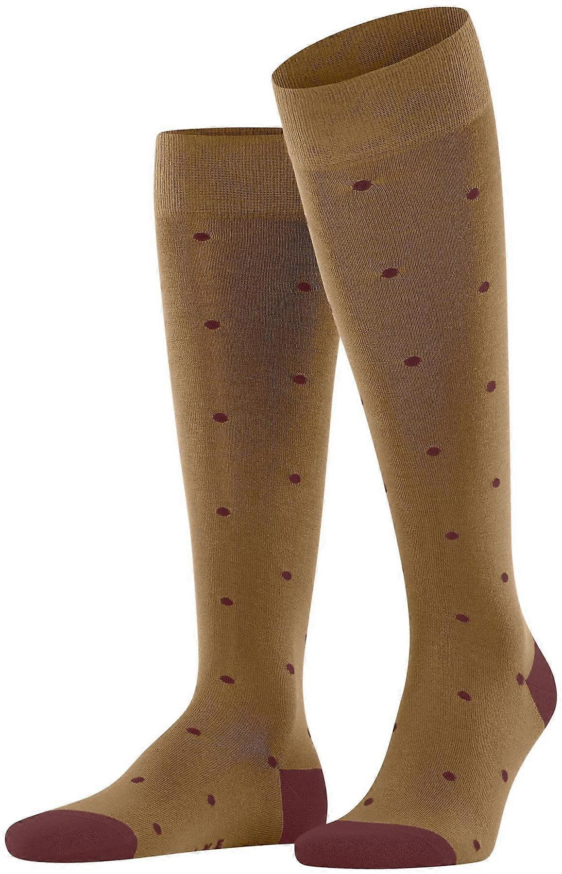 Falke Dot Knee-High Socks - Old Brass Brown