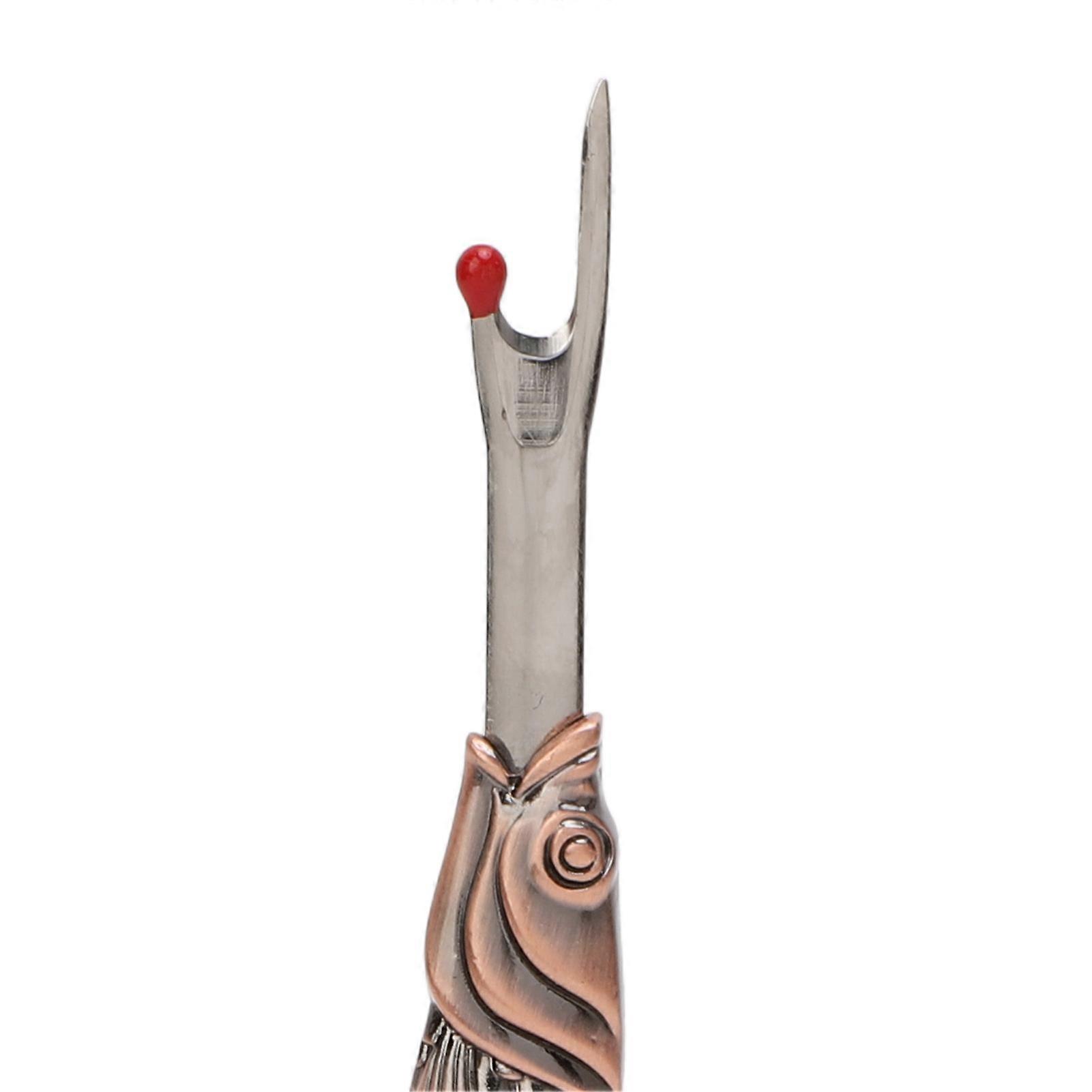 Cross Stitch Seam Remover Vintage Fish Shape Metal Handheld Thread Removal Tool for Sewing Projects Red Bronze