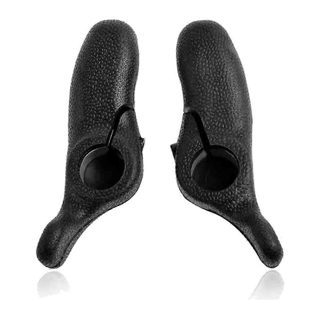 Road Bike Handlebar Grips Plastic Ergonomic Grips With Bar Ends Universal Fit Black Lightweight Replacement