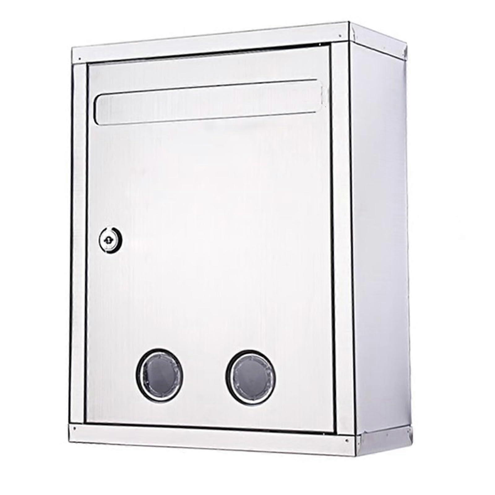 Stainless Steel Wall-Mounted Mailbox With Keys, Durable Feedback Collection Box, Office, School And Home Use, 30x15x40cm