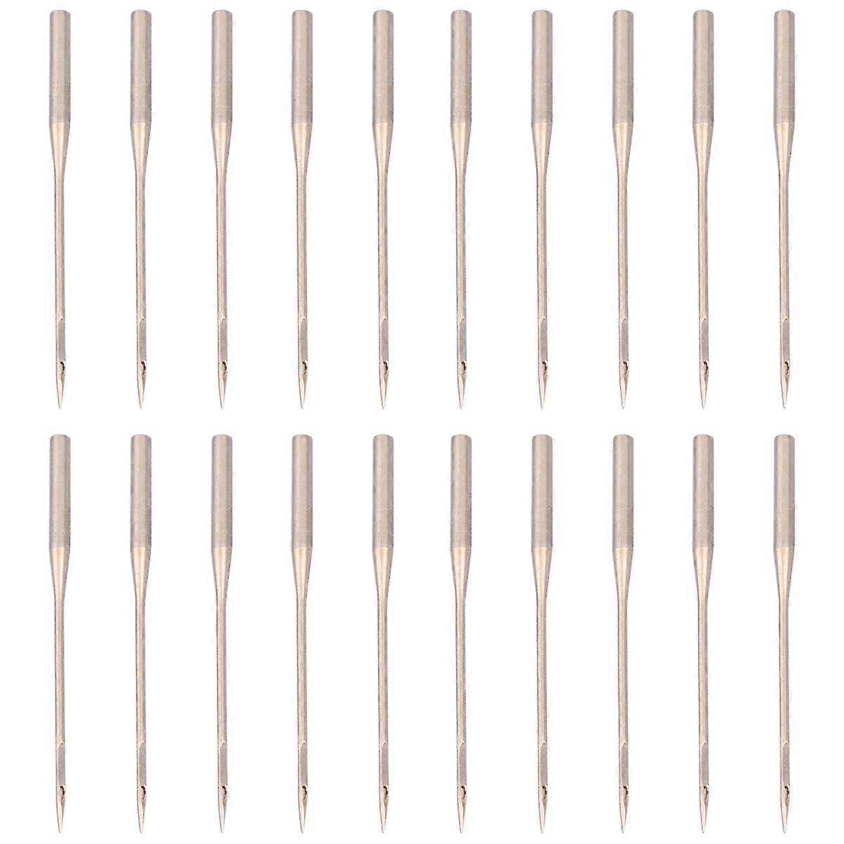 Replacement Sewing Needles Sewing Machine Needle Flat Shank For Home Users 9x7x1.5cm Silver 100Pcs