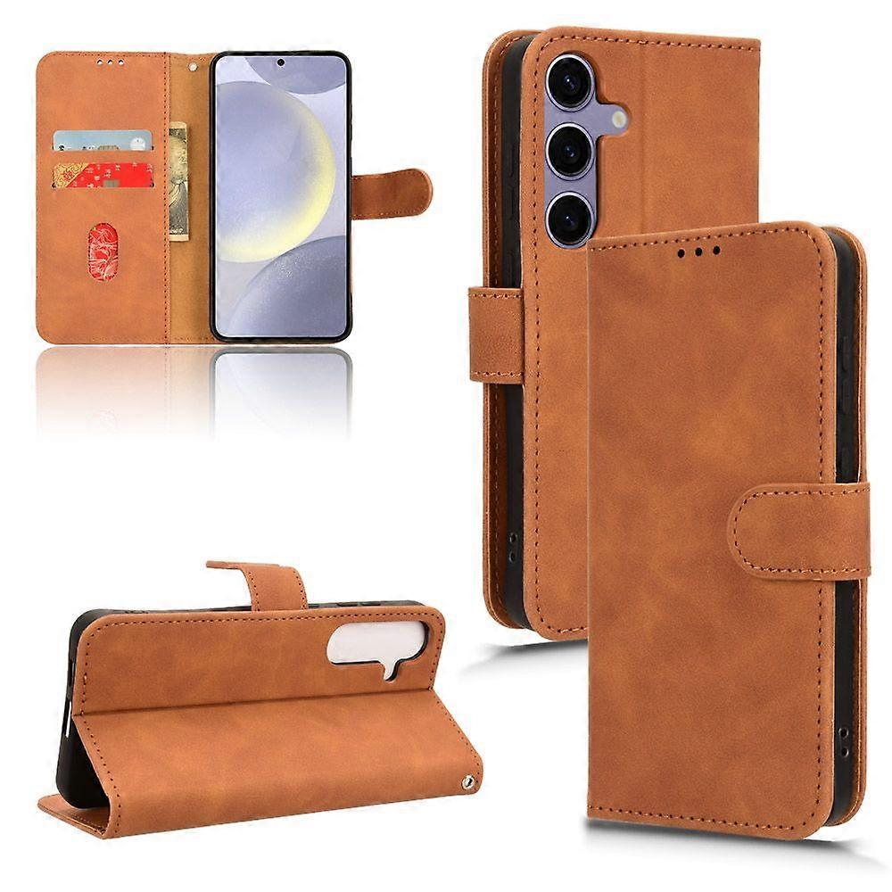 Case for Samsung Galaxy S25 FE Creative Magnetic Premium PU Leather Flip Case with Card Slot and Hand Strap Cover Compatible with Samsung Galaxy S25 F