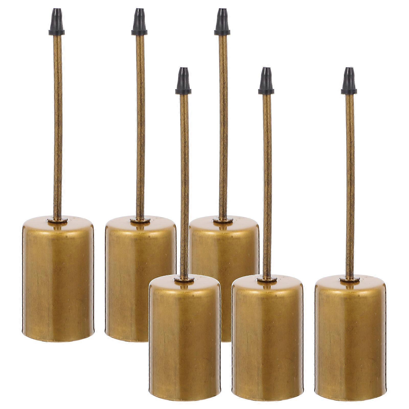 Stylish Candlestick Holders Golden Metal Dining Room Table Decor 6Pcs