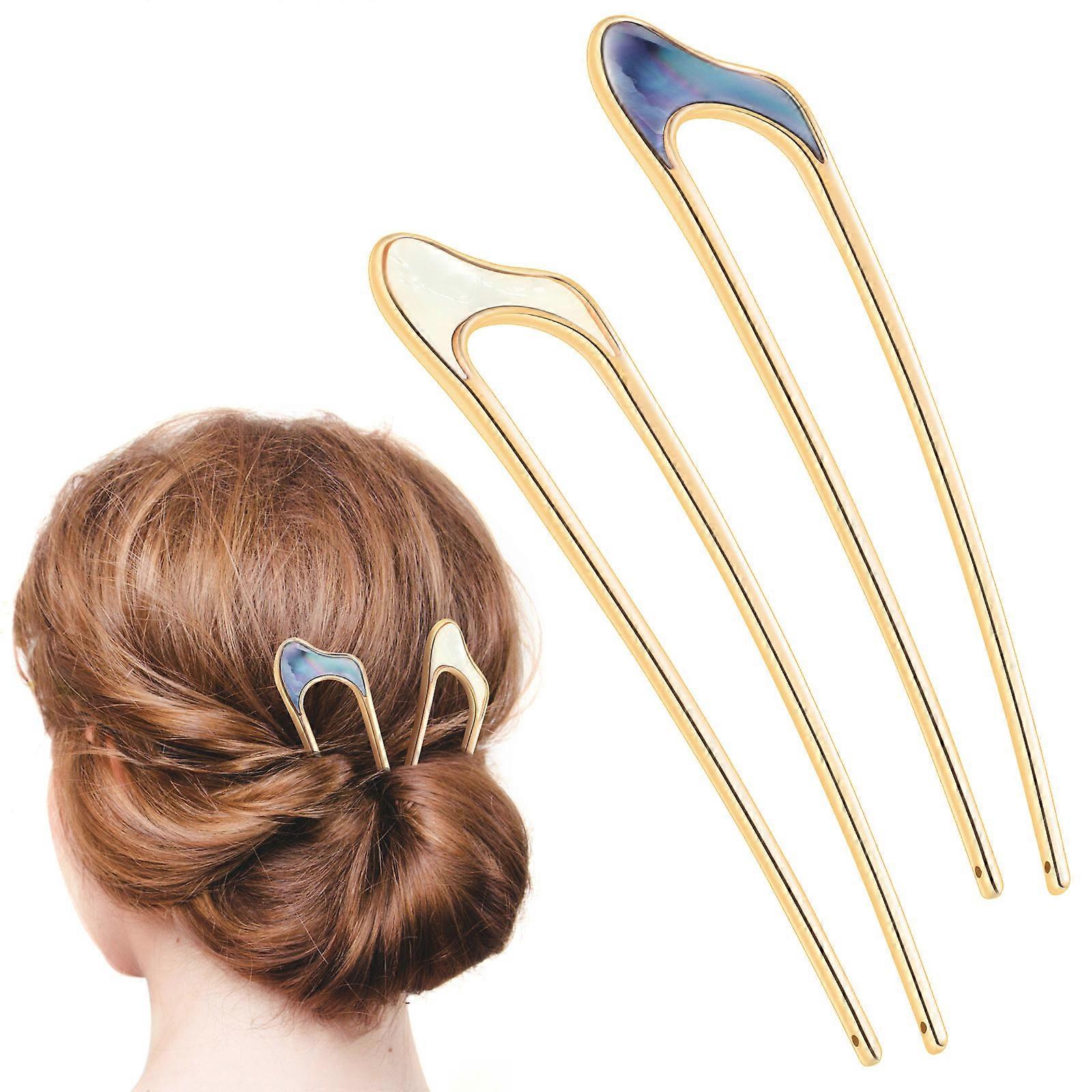 Multi Color Hair Sticks for Decoration Easy to Use 2 Pcs