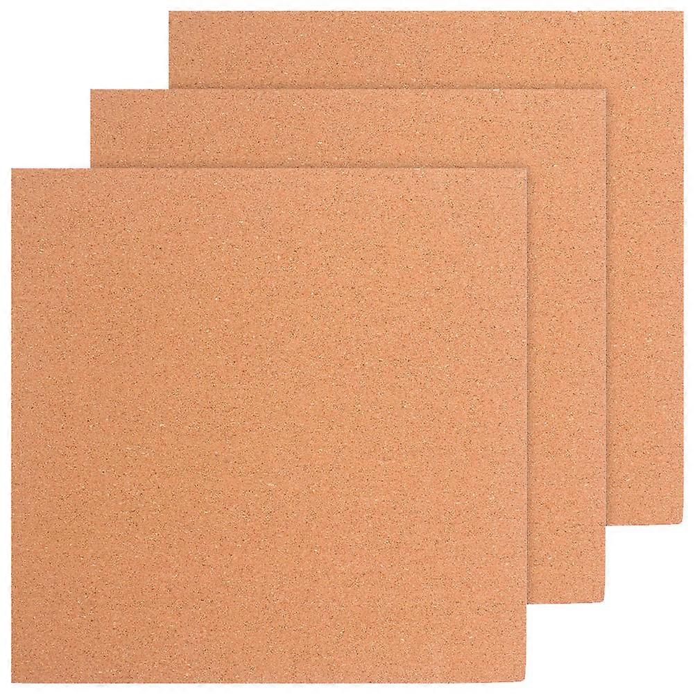 Brown Wood Cork Board for Daily Use Notice Board with Material 3Pcs