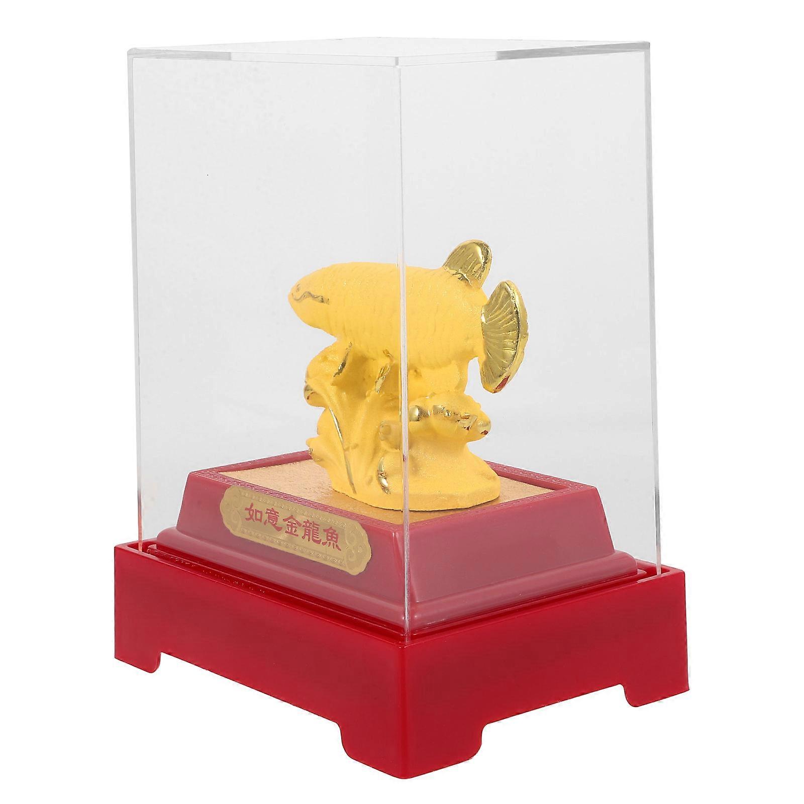 Resin Fish Statue for Table Decoration and Good Luck Home Ornament Suitable for Living Room Office Multi Color