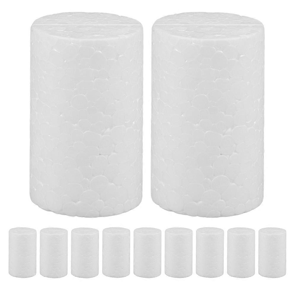 20pcs Foam Cylinders Polystyrene Craft Tubes for DIY Christmas Decor, Floral Arrangements & Creative Projects