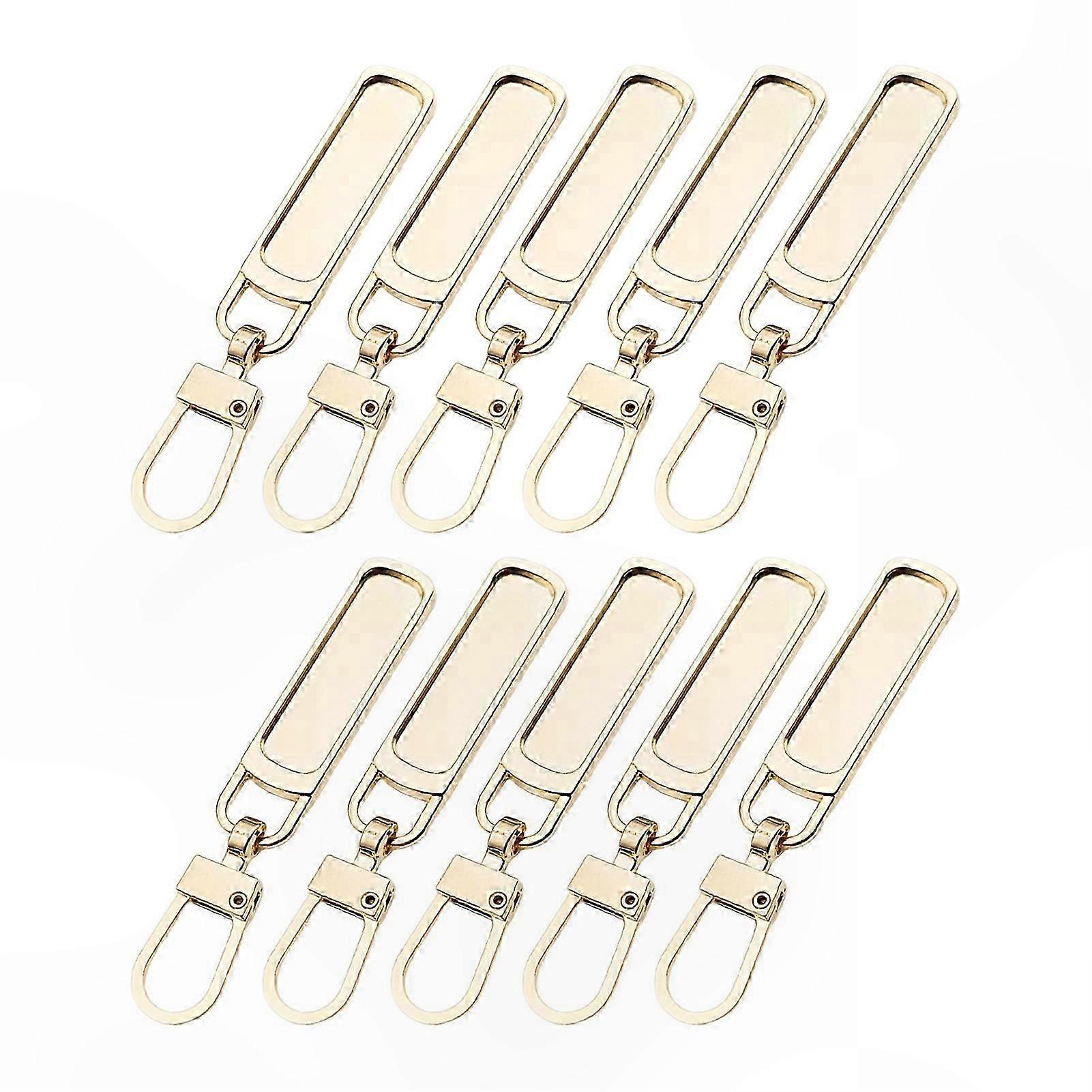 10 Pack Detachable Alloy Zipper Pullers for Home Use Smooth Replaceable Zipper Heads