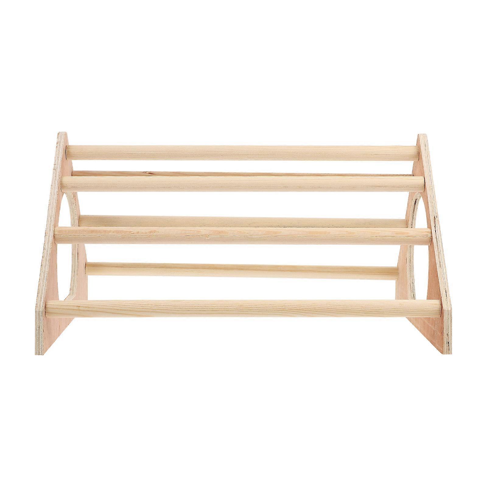 Light Brown Pet Chicken Perch Stand for Various Chickens to Stand and Play on Synthetic Material 1