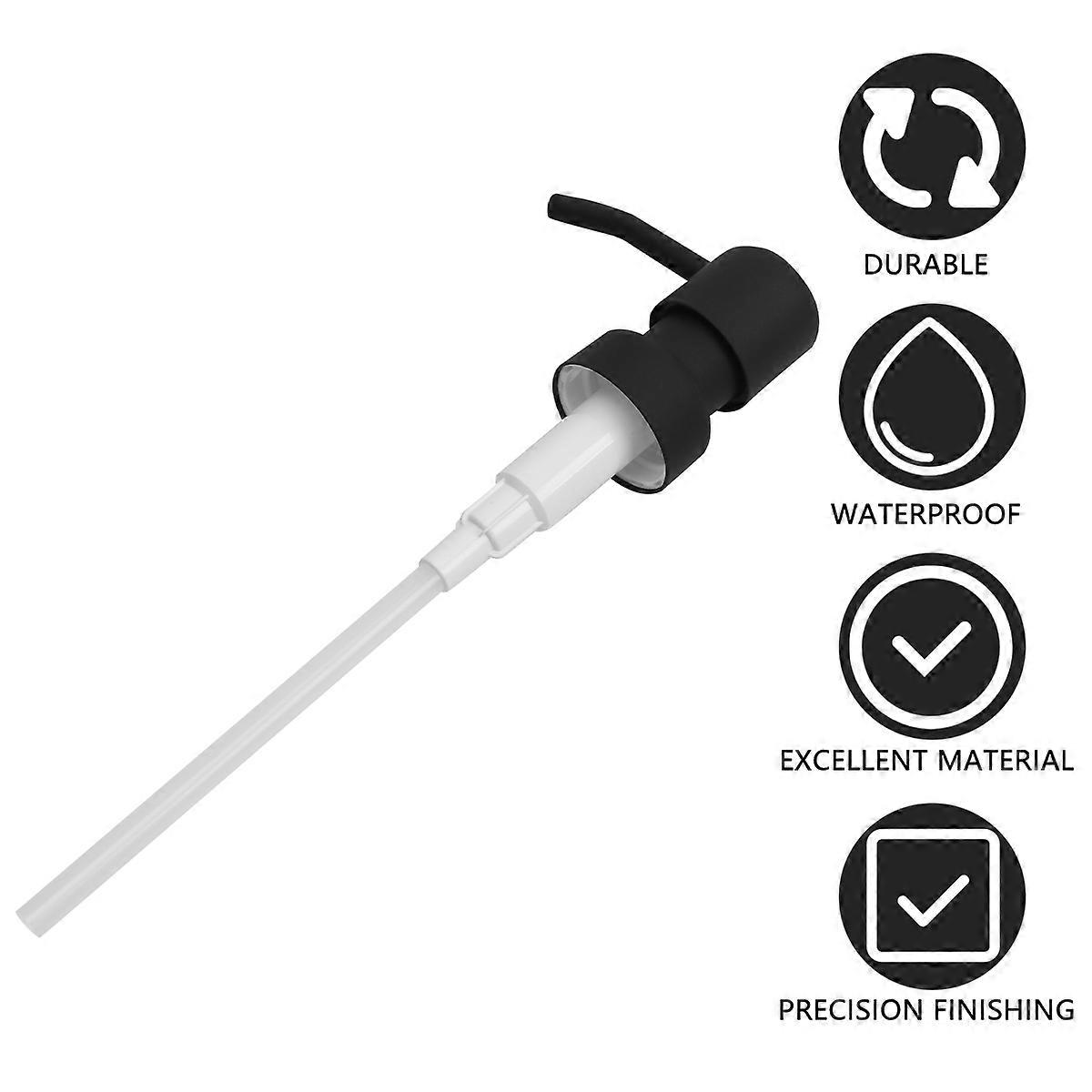 Black Stainless Steel Bottle Pump Nozzle for Most Makeup Bottles Fits Home Kitchen and Bathroom 1pc