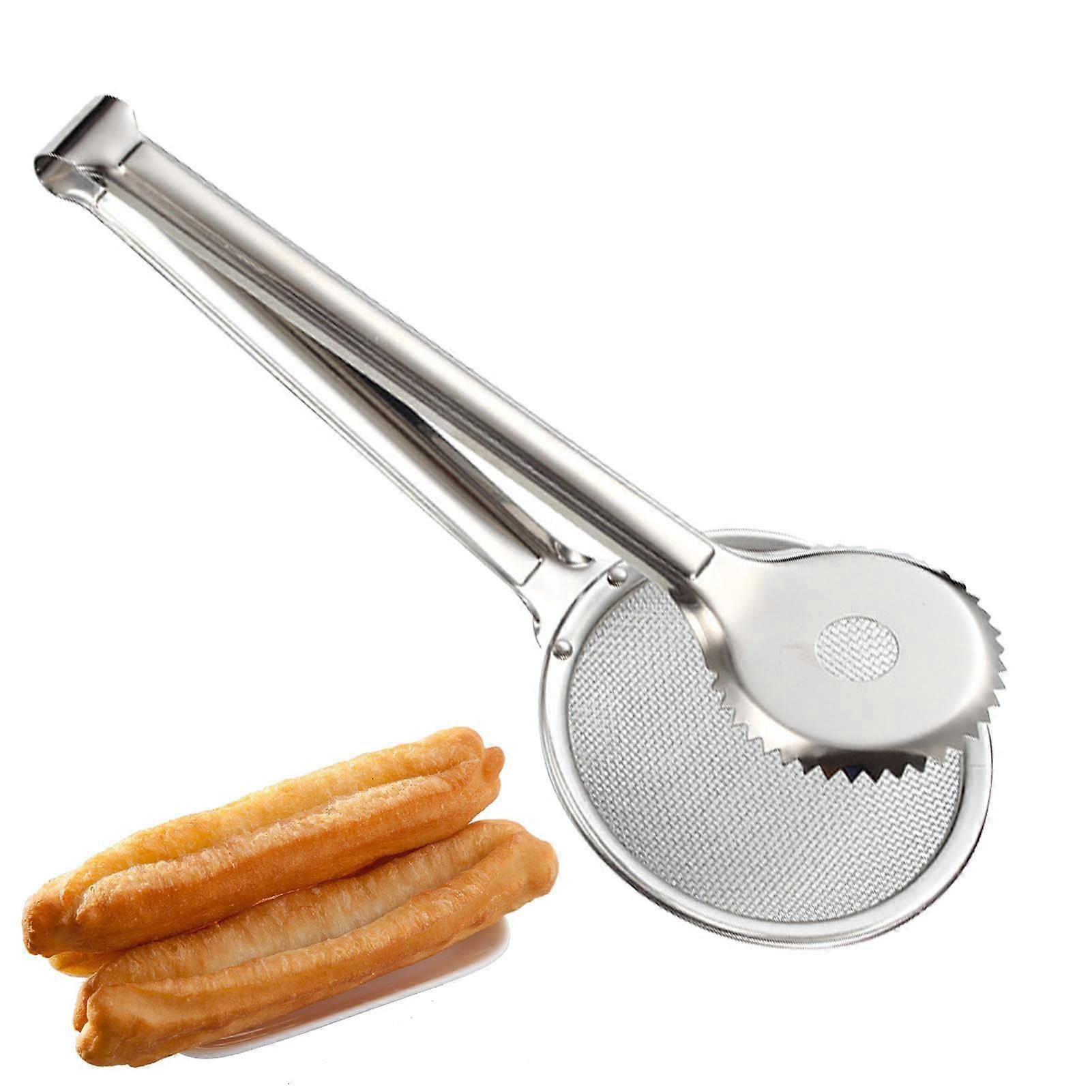 Fine-Mesh Sieve Clamp, Oil Filter Spoon, 2-In-1 Sieve And Oil-Filter Clip, Reusable Frying Oil Sieve