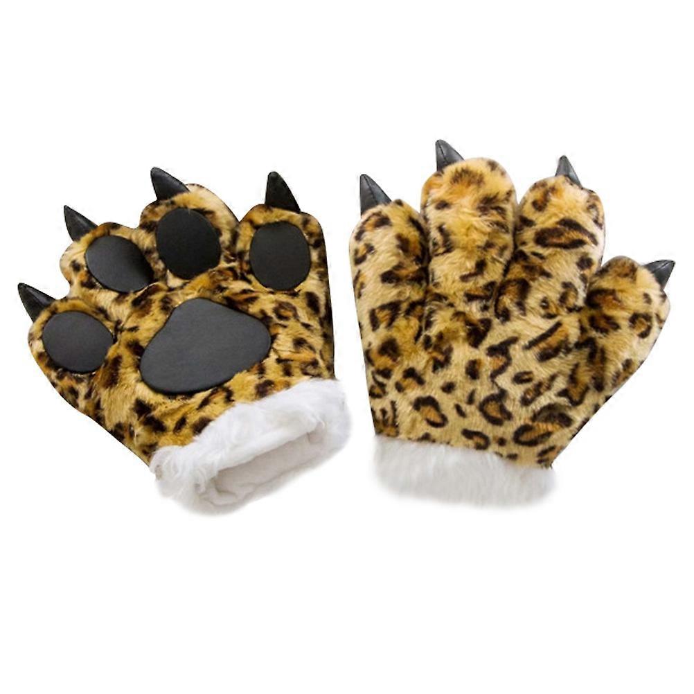 Delightful Leopard Plush Glove Toy For Kids Engaging Playtime Promoting Cognitive Development 1Pcs