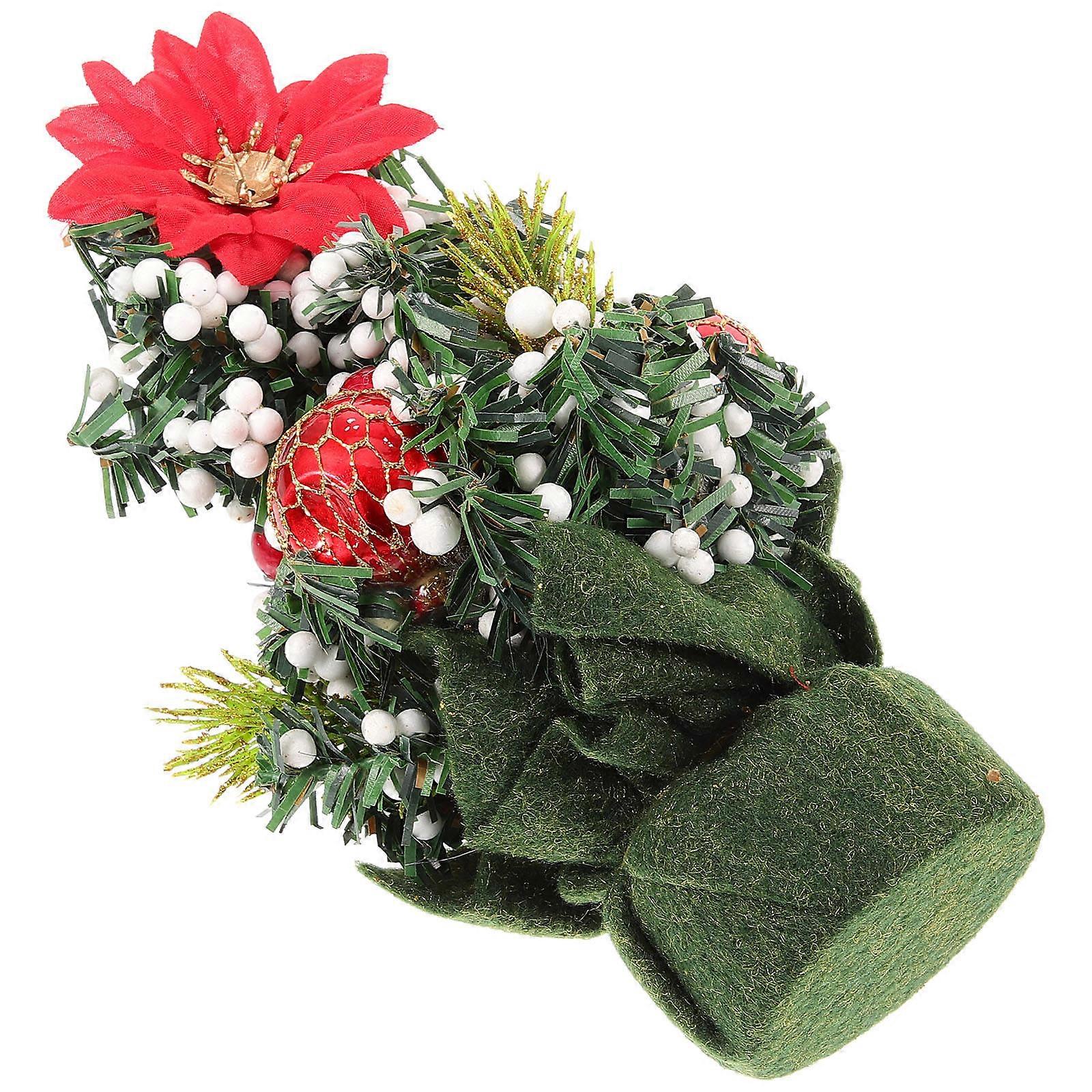 Artificial Christmas Tree Adornment In For Desktop Use Measuring 16X10X10CM 1Pack