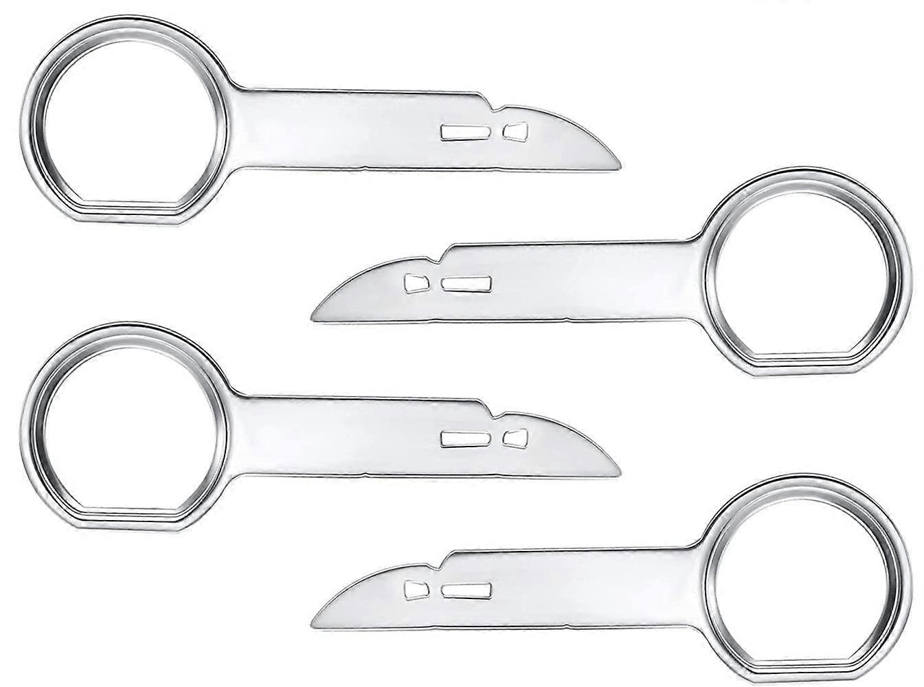 Car Radio DIN Key Release Tool for Universal Stereo CD Player Removal - Pack of 4 Compatible with Most Automobiles