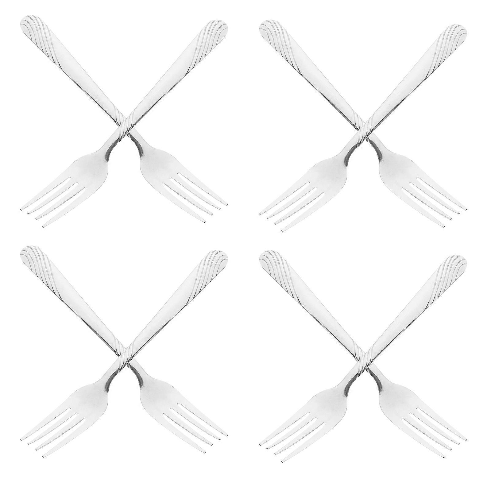 Stainless Steel Dinner Fork for Serving Dinner Silver Color Safe and 8pcs