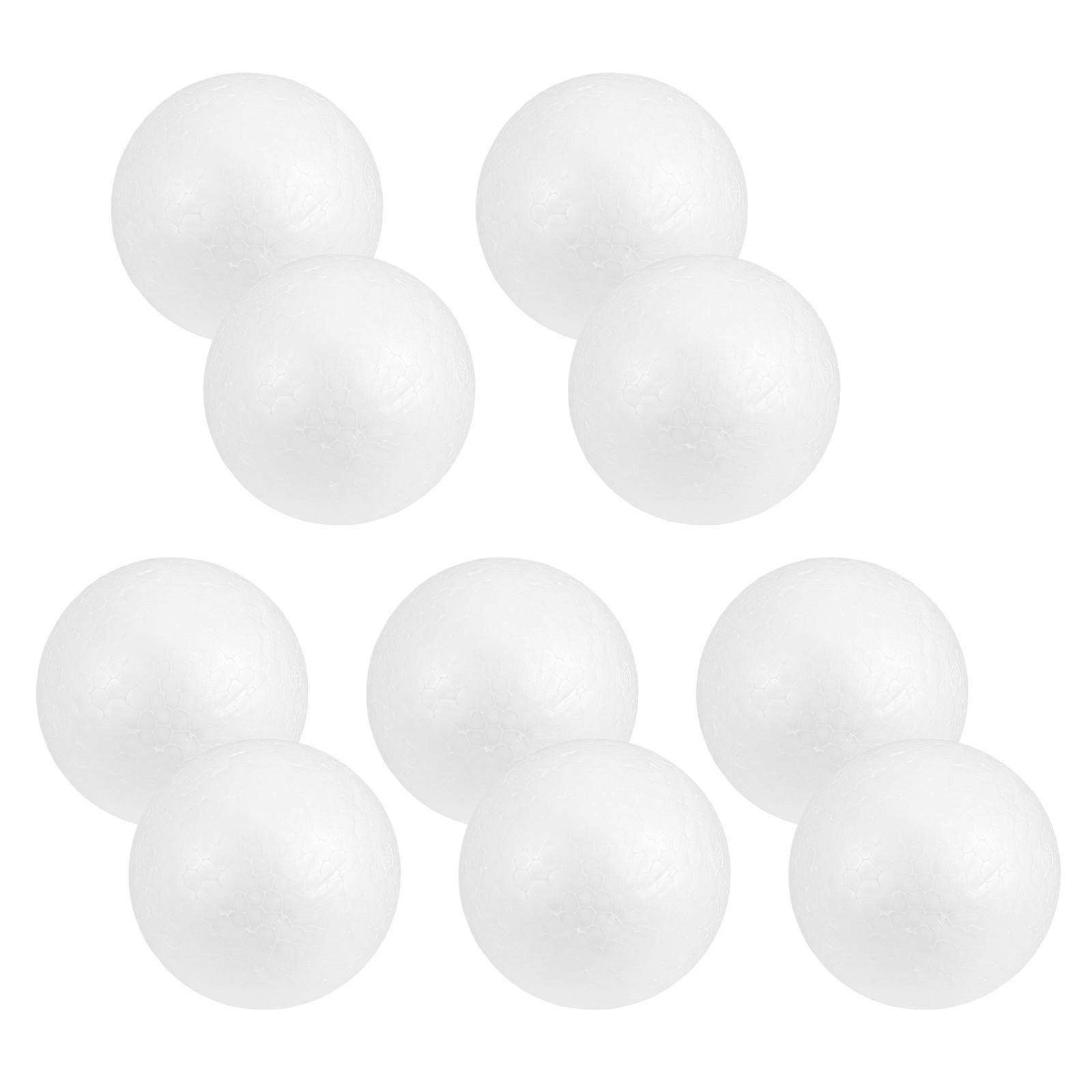 Craft Foam Ball Solid Sphere for Decoration 10Pcs White Ornament
