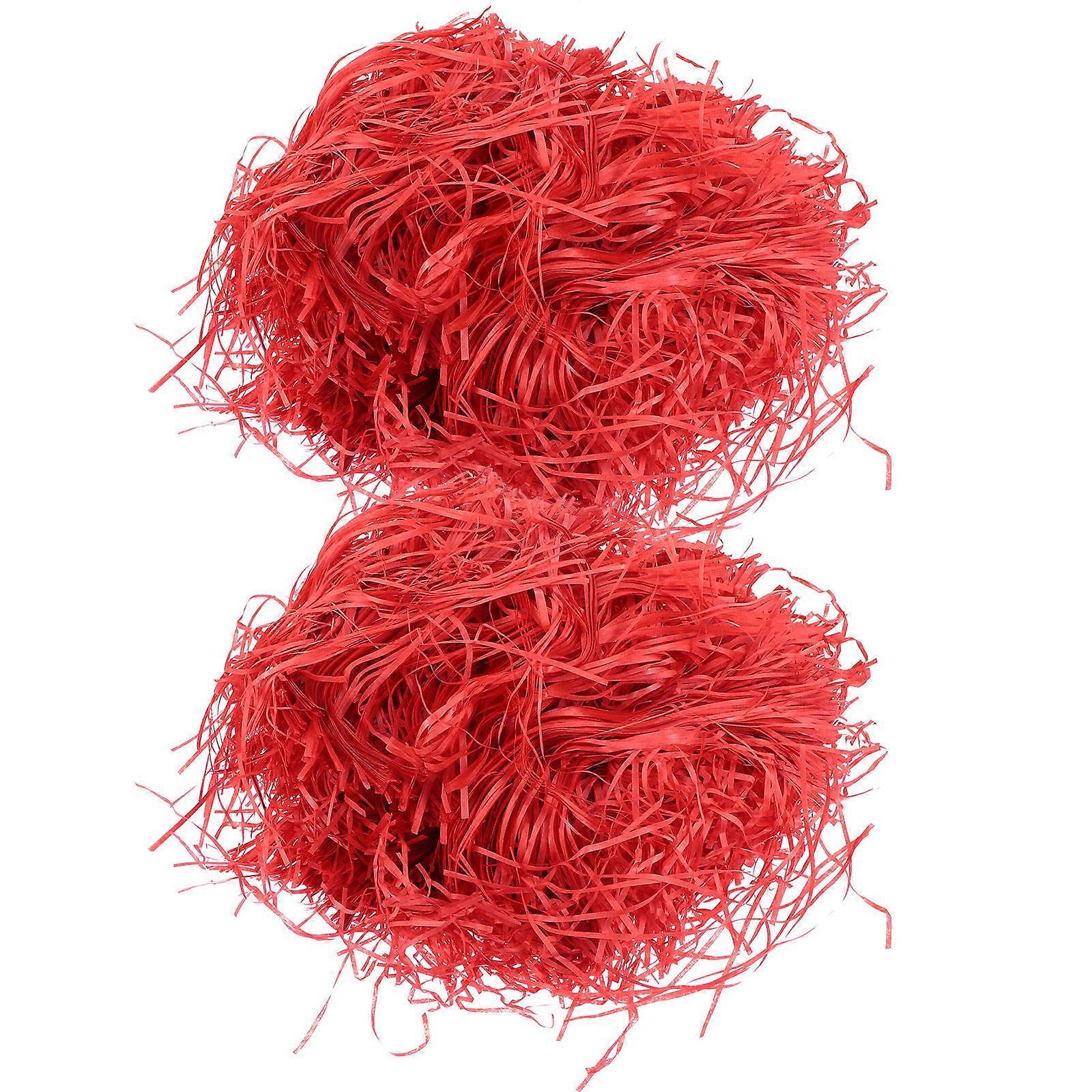 Colored Shredded Paper Raffia Grass Decoration for Gift Boxes 2Packs
