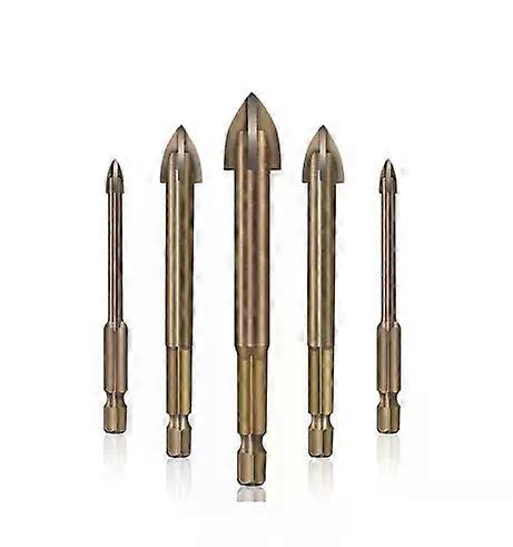 5Pcs/Set Efficient Universal Carbide Drilling Tool Carbide Drill Bit Ceramic Brick Hole Hole Power Tool Accessories