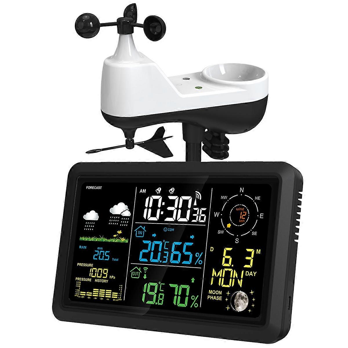 7.5In VA LCD Screen Weather Station with Outdoor Sensor (EU)