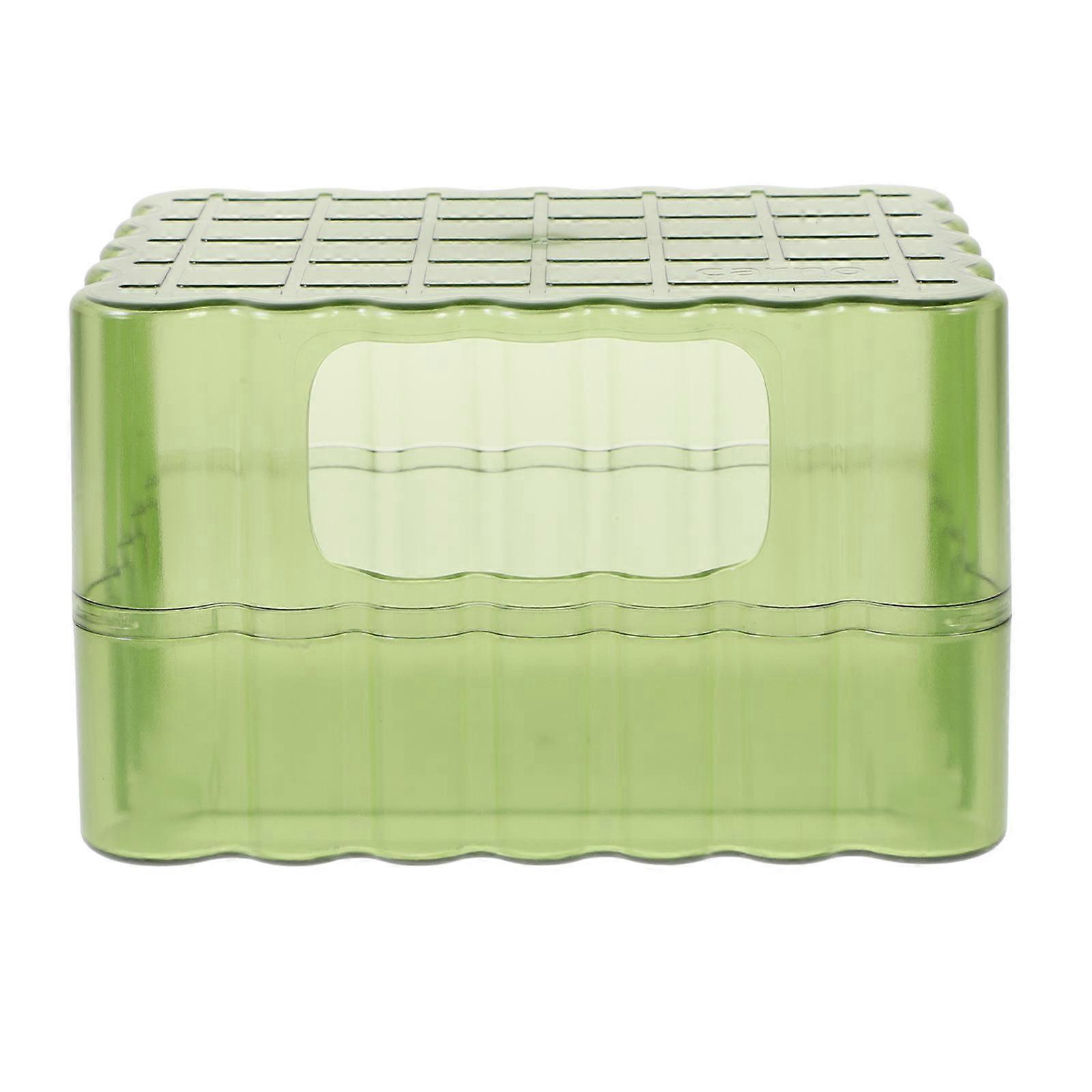 Small Animal Chinchilla Bathing Container Cookie Shaped Design Perfect For Daily Use 19.4X14.3X12CM 1Pack