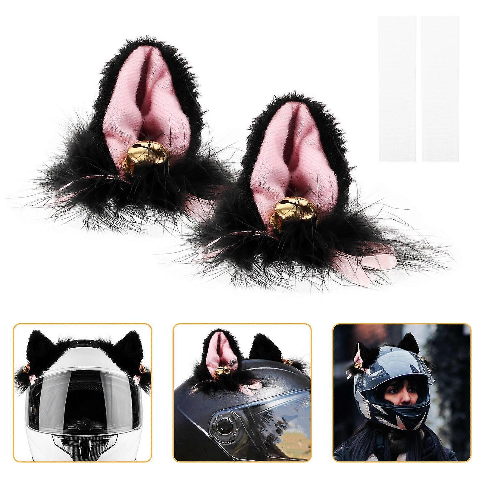 1 Pair Motorcycle Ears Decor Plush Ears Decorative Ornaments