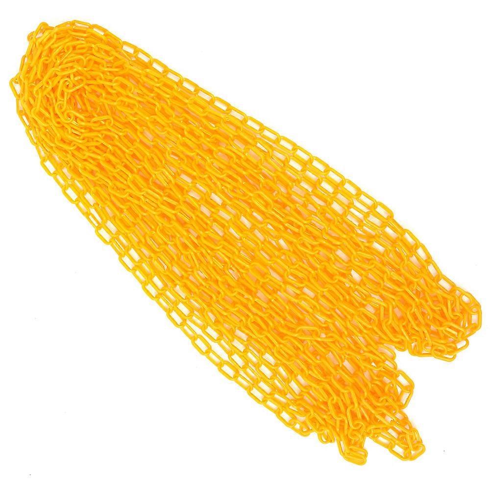 Yellow Plastic Safety Chain for Road Use Durable Waterproof Crowd Control Barrier 5M