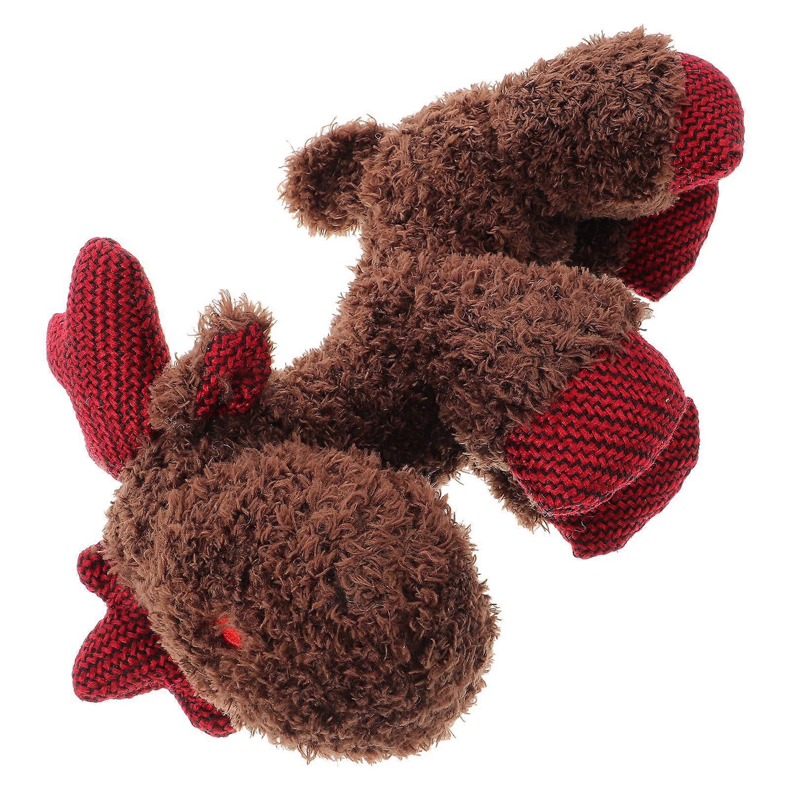 Christmas Reindeer Chew Toy for Dogs and Kittens – Durable Bite Resistant Interactive Cartoon Dog Toy for Playtime and Chewing Fun