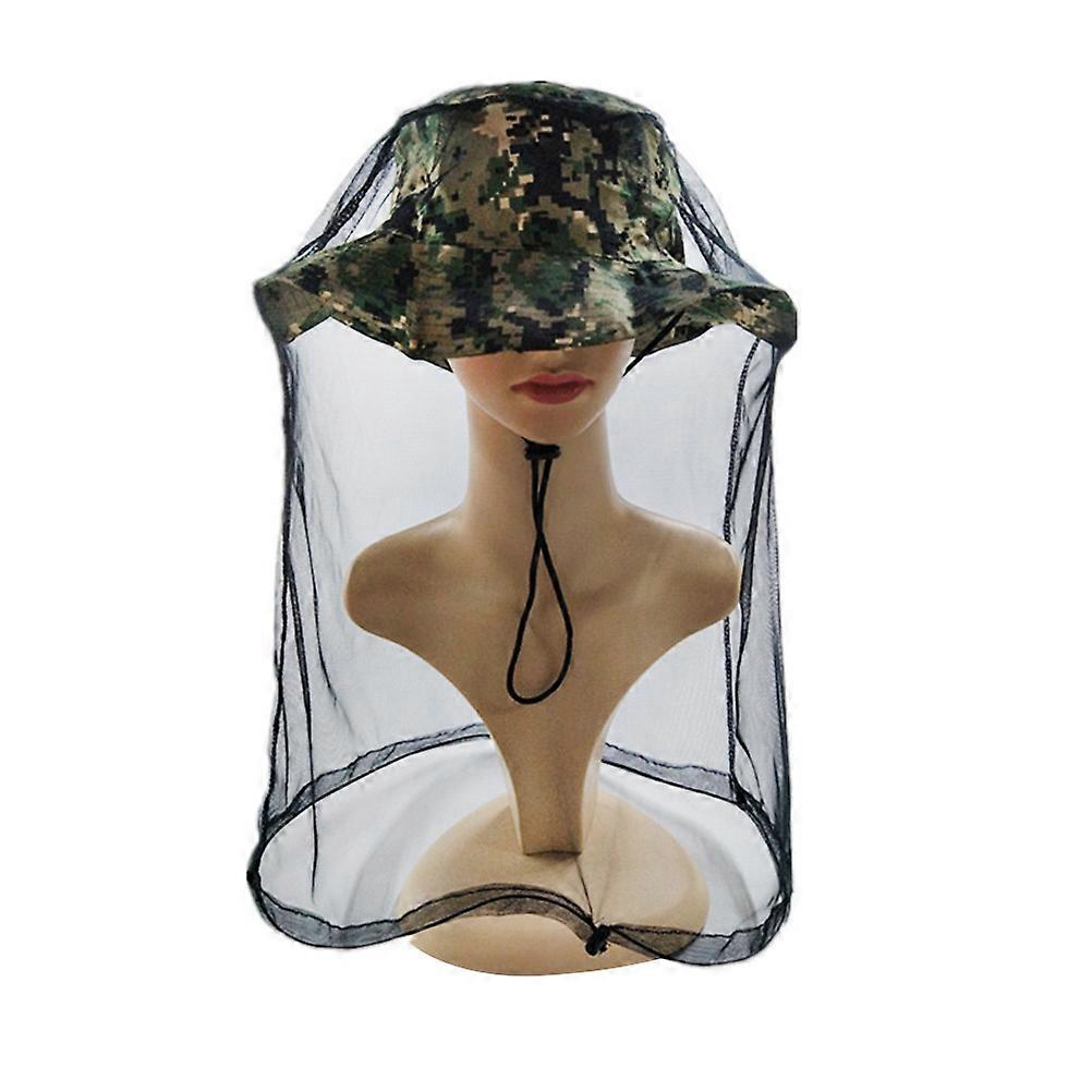 Adjustable Beekeeping Hat with Mesh Netting, UV Protection, Lightweight Water Resistant Camouflage Design for Fishing and Outdoor Activities