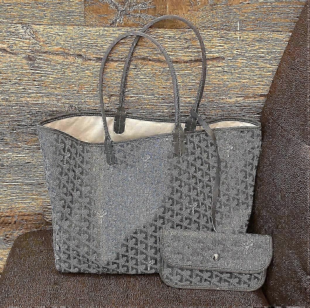 Heyone 2025 Nouveau Sac Grande Capacité Tote Bag Sac Mère Sac À Main Cadeaux--Uki 0619 Gris foncé L