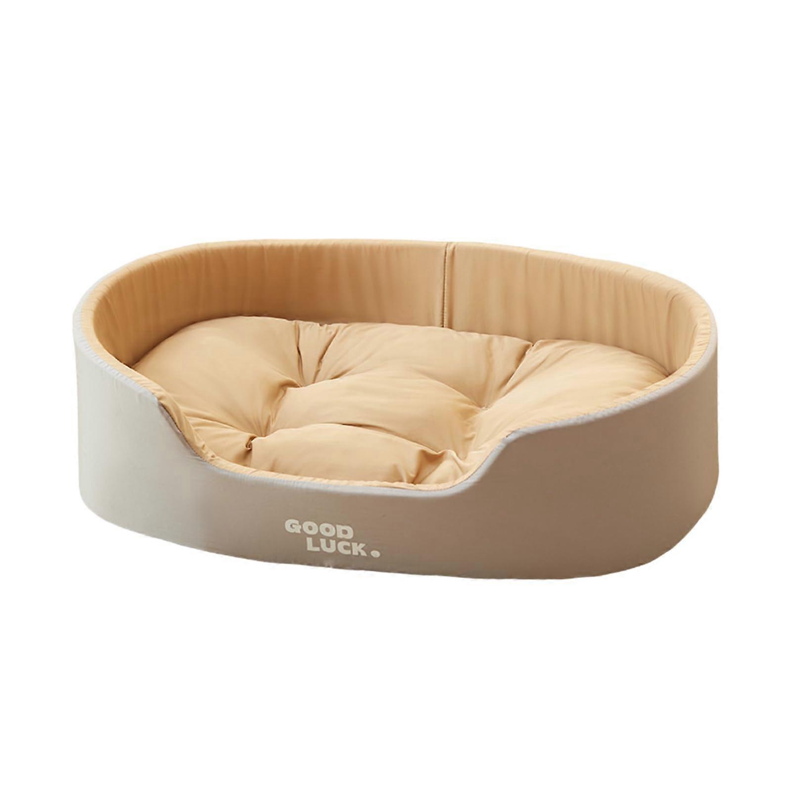 Dog Couch Bed Creative Soft Puppy And Cat Bed All-Season Cushion For Small To Large Dogs Double-Sided Foam Mat Ash Palm
