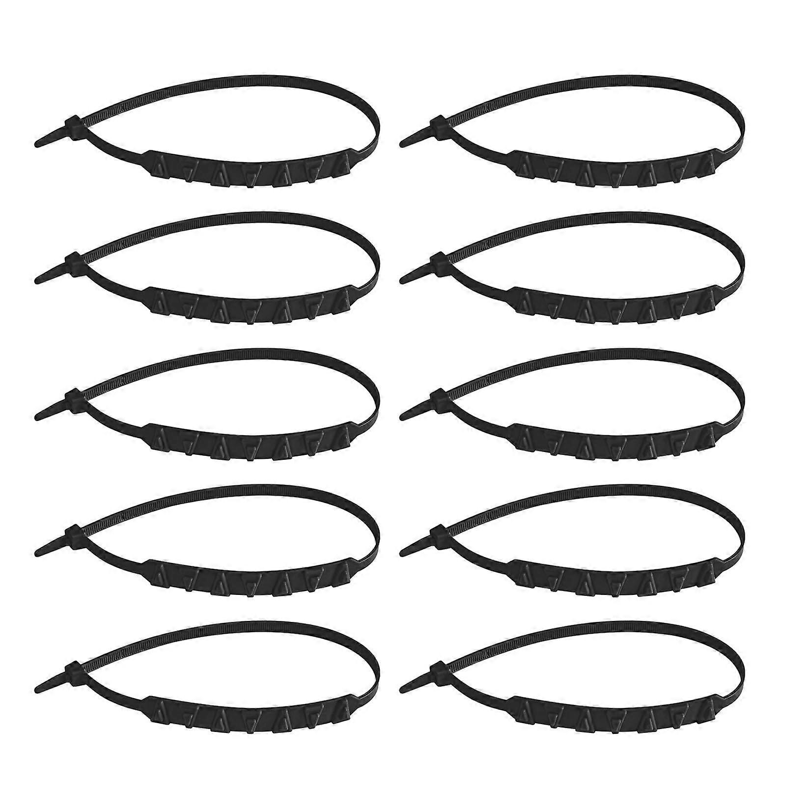10 Pieces/Pack Tire Wheel Cable AntiSnow Chain Adjustable Chains for Car SUV NonSlip Cable Ties Reusable Tie Black