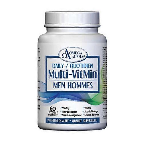 OmegaAlpha Daily Multi-VitMin Men, 60 Veg Caps