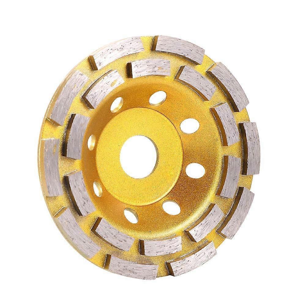 Concrete Grinding Wheel 125mm Double Row Cup Disc Bowl Shape for Angle Grinder, 3 Pack