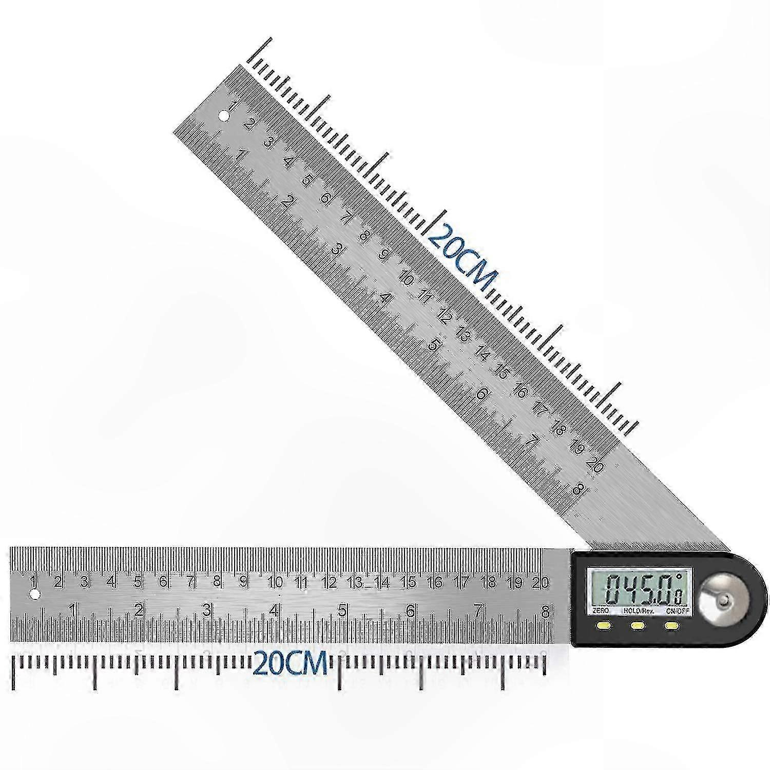 Digital Angle Ruler with LCD Display, Stainless Steel for Woodworking and Measurement