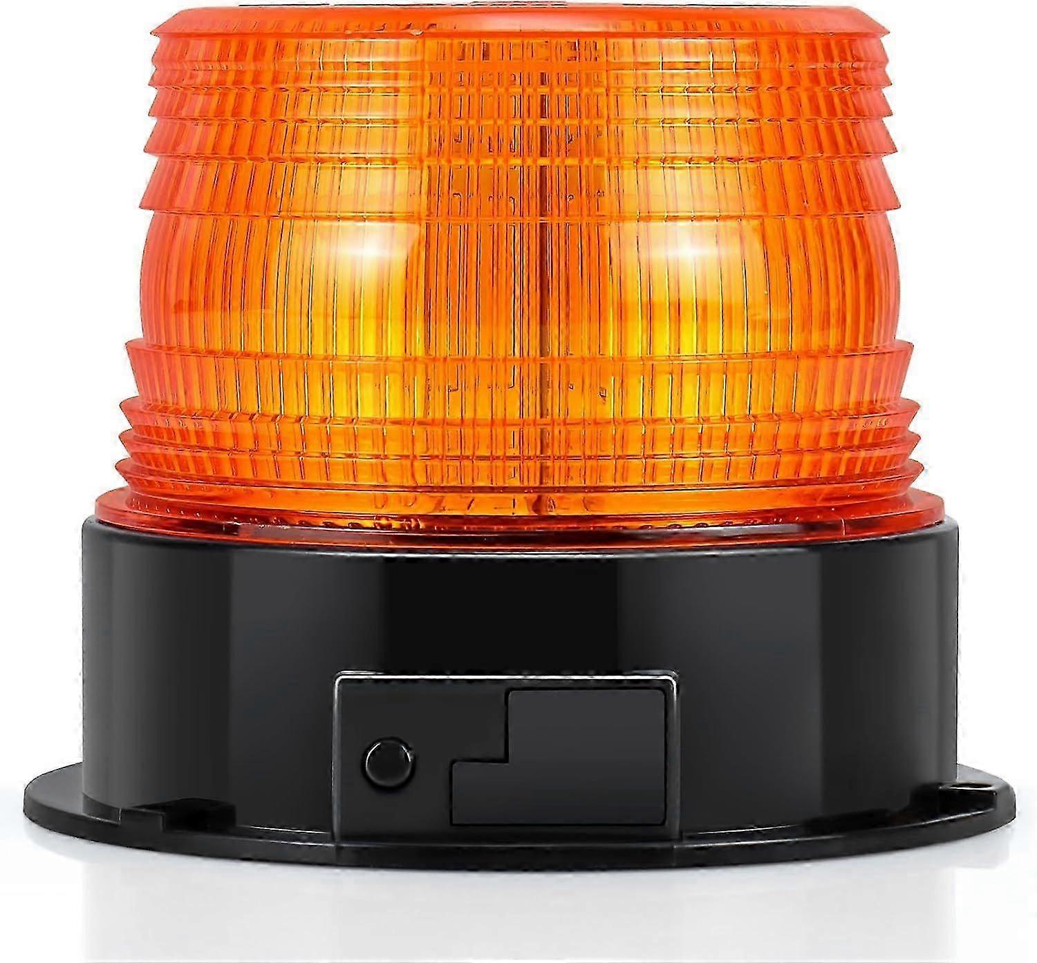 1pcs Yellow LED Battery Operated Warning Light, Magnetic Flashing Warning Light for Vehicle with Cigarette Lighter Socket 12V, 24V SZRH A-D