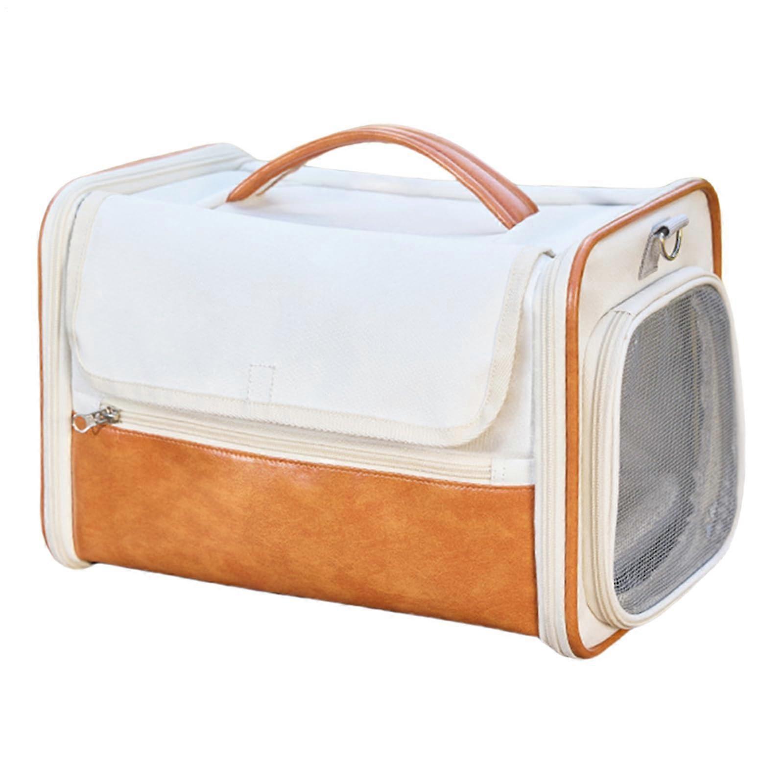 Cat Carrier Bag for Small Pets, Portable Breathable Mesh Transport Case for Kittens, Puppies, Rabbits 9.06x12.6 Inch